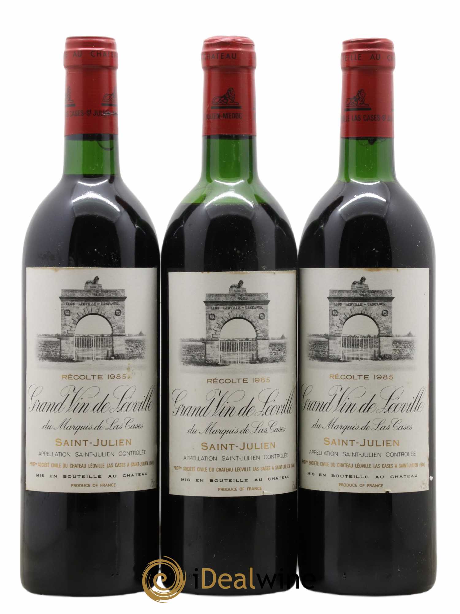Château Léoville Las Cases 2ème Grand Cru Classé 1985 - Lot de 3 bouteilles - 0