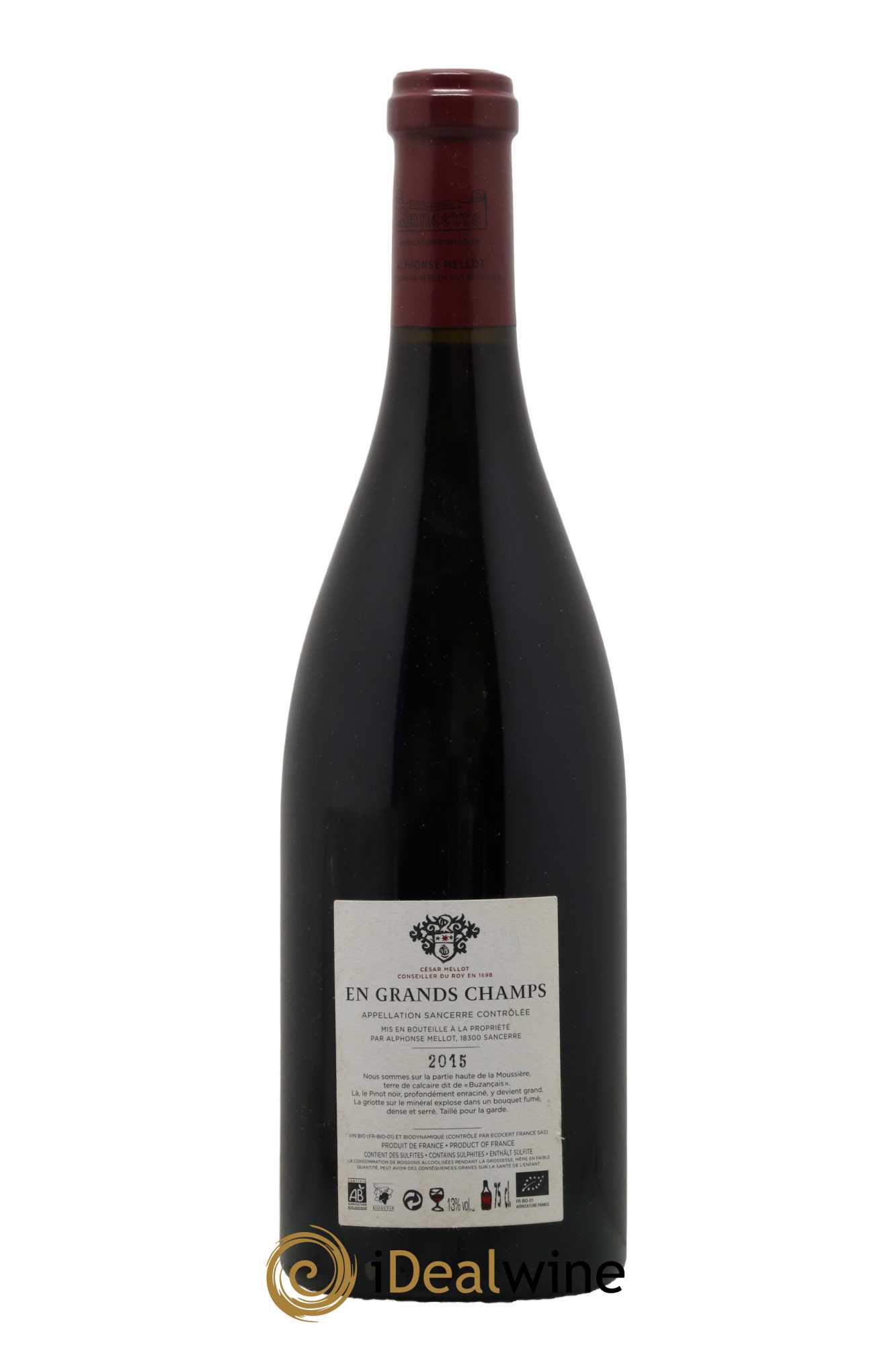 Sancerre En Grands Champs Alphonse Mellot 2015 - Lot de 1 bouteille - 1