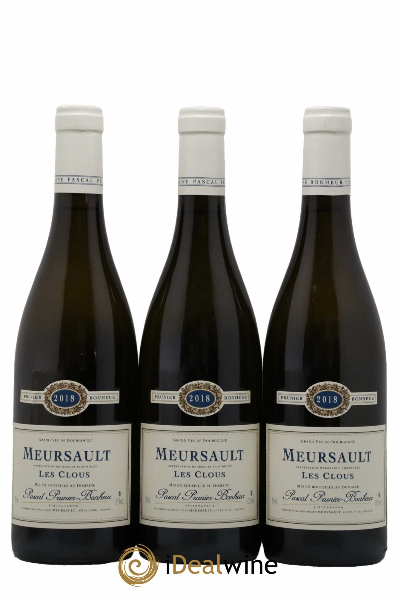 Meursault Les Clous Domaine Prunier Bonheur 2018 - Lot de 3 bouteilles - 0