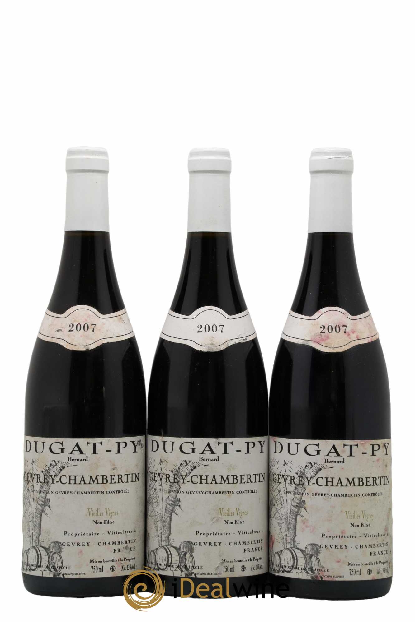 Gevrey-Chambertin Vieilles Vignes Dugat-Py 2007 - Lot of 3 bottles - 0