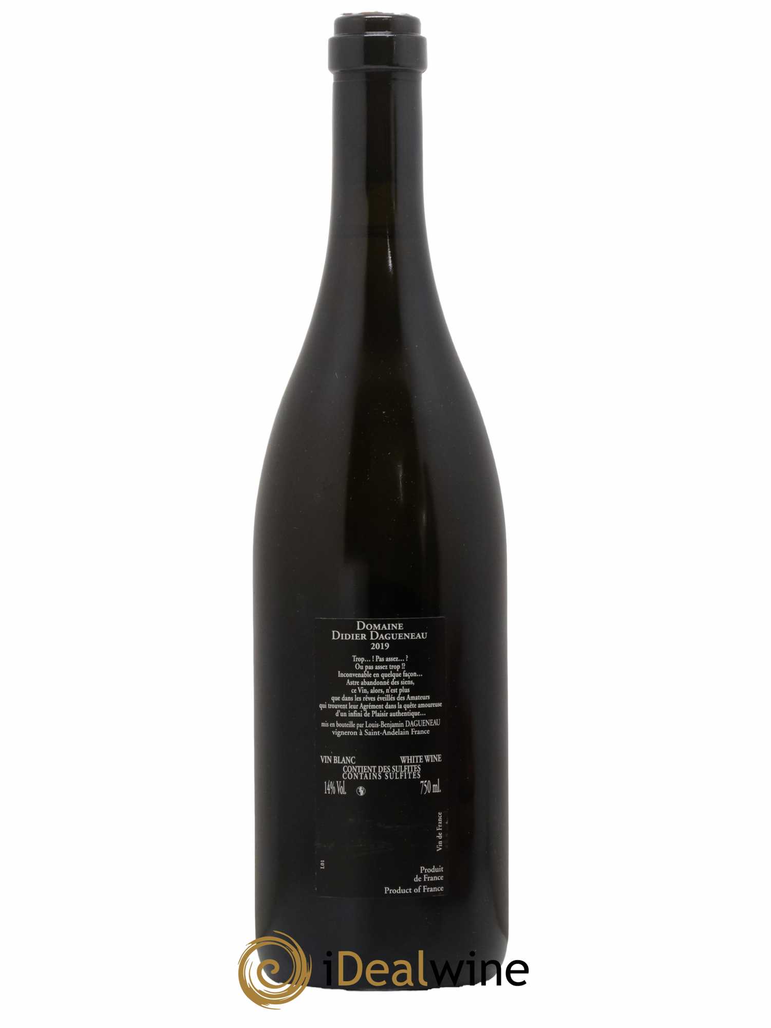 Vin de France (anciennement Pouilly-Fumé) Silex Dagueneau (Domaine Didier - Louis-Benjamin) 2019 - Lot de 1 bouteille - 1