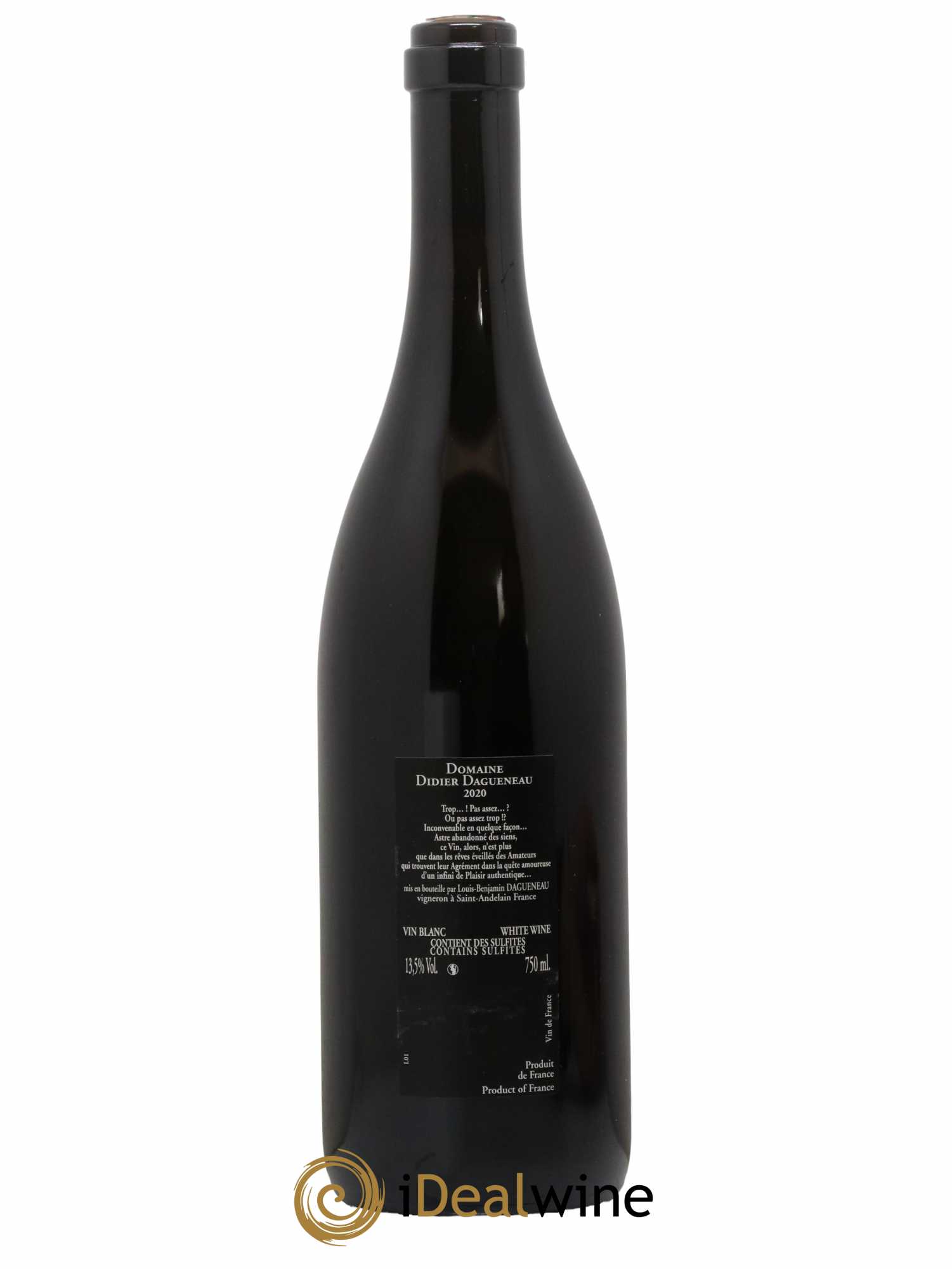 Vin de France (anciennement Pouilly-Fumé) Silex Dagueneau (Domaine Didier - Louis-Benjamin) 2020 - Lot de 1 bouteille - 1