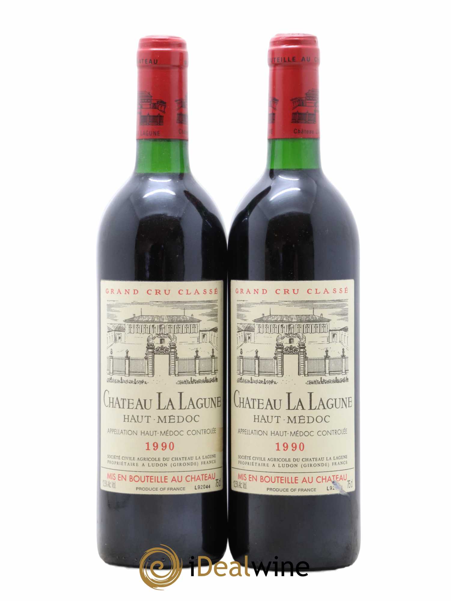 Château la Lagune 3ème Grand Cru Classé 1990 - Lot de 2 bouteilles - 0