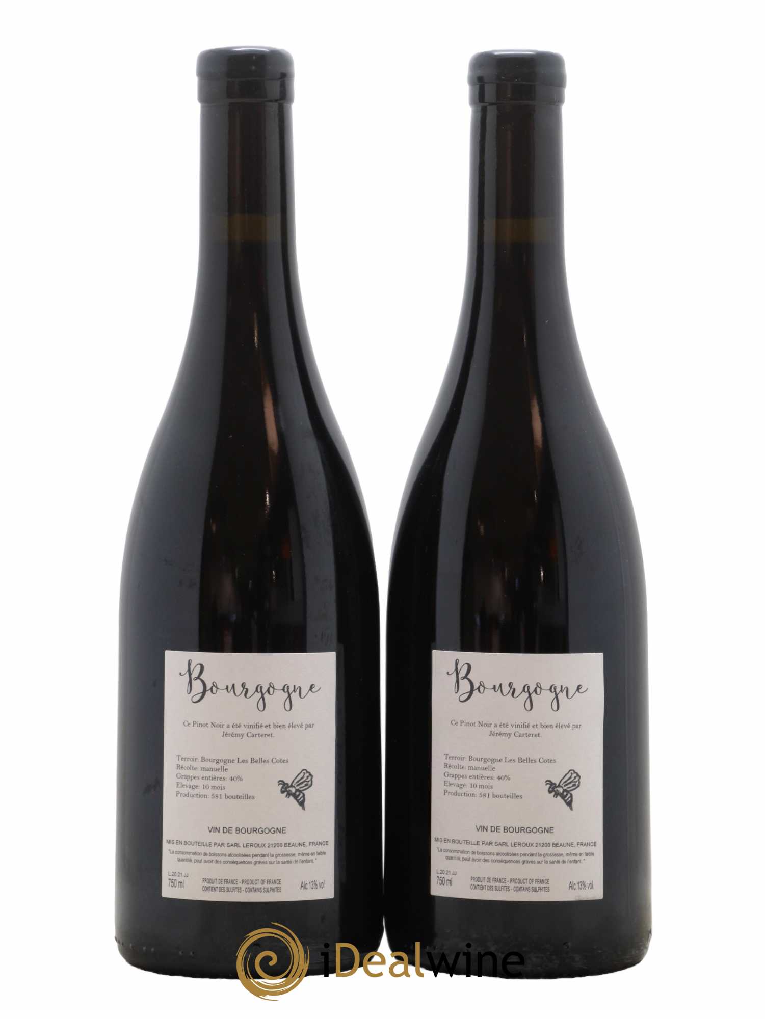 Bourgogne Jérémy Carteret 2021 - Lot of 2 bottles - 1