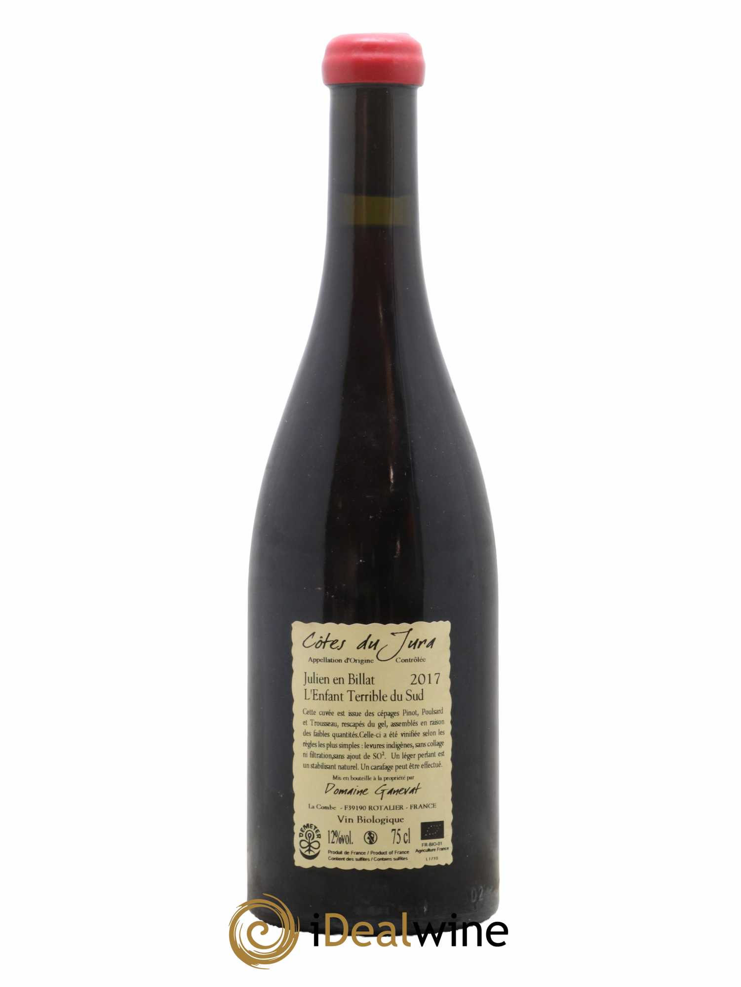 Côtes du Jura Julien en Billat l'enfant terrible du Sud Jean-François Ganevat (Domaine) 2017 - Lot de 1 bouteille - 1