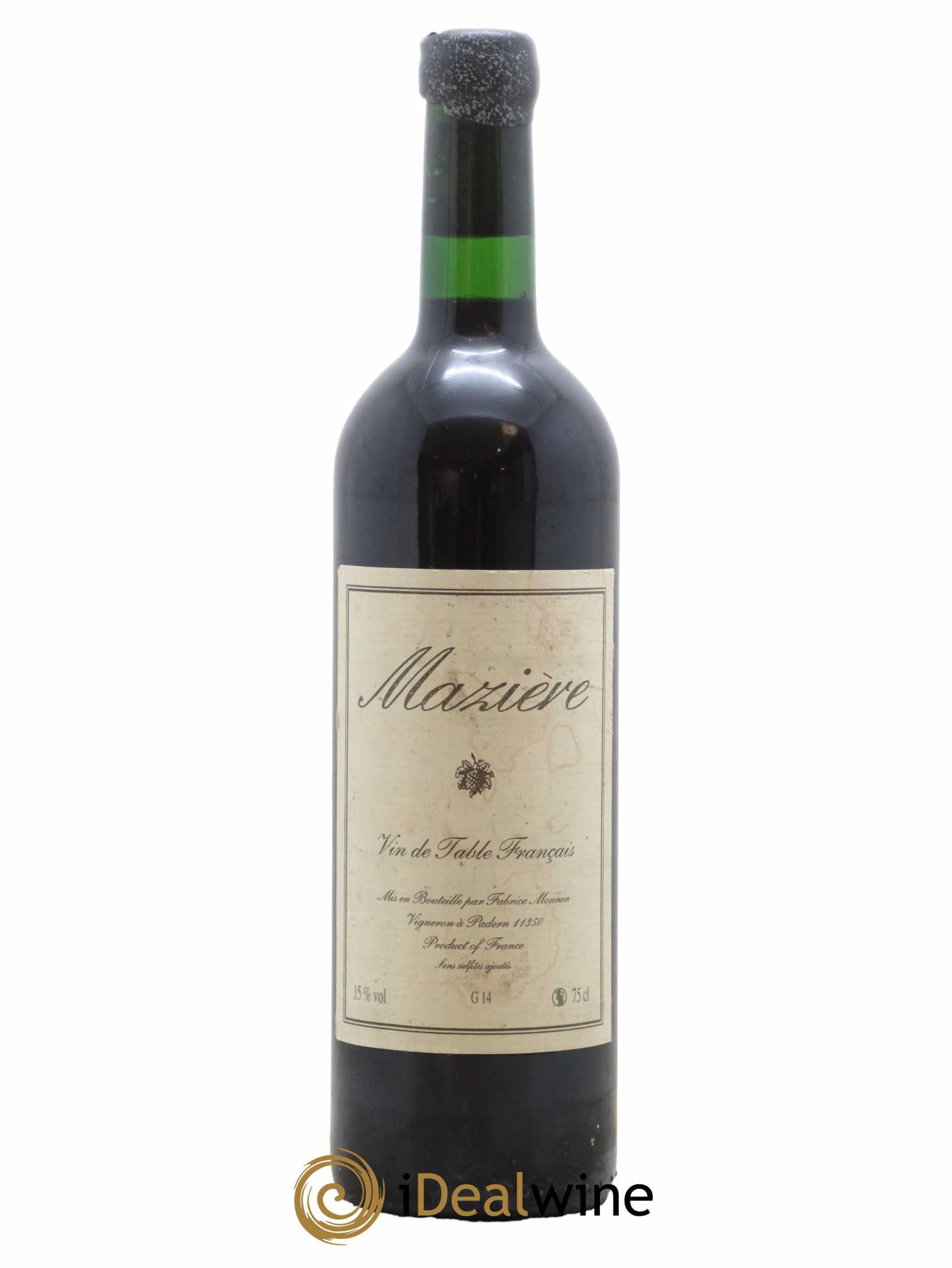 Vin de France Mazière Domaine Fabrice Monnin 2014 - Lot de 1 bouteille - 0