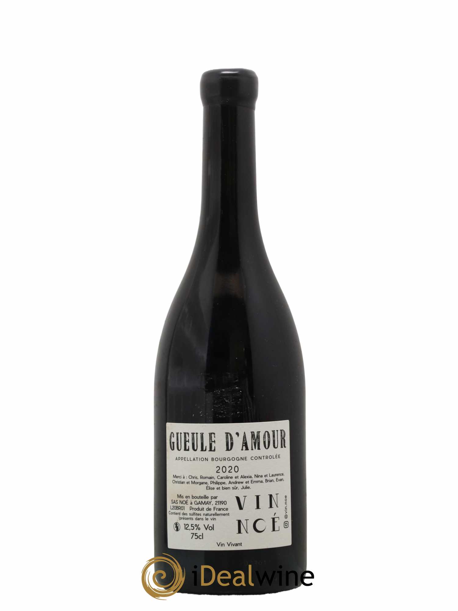 Bourgogne Gueule d'Amour Vin Noé 2020 - Lot de 1 bouteille - 1