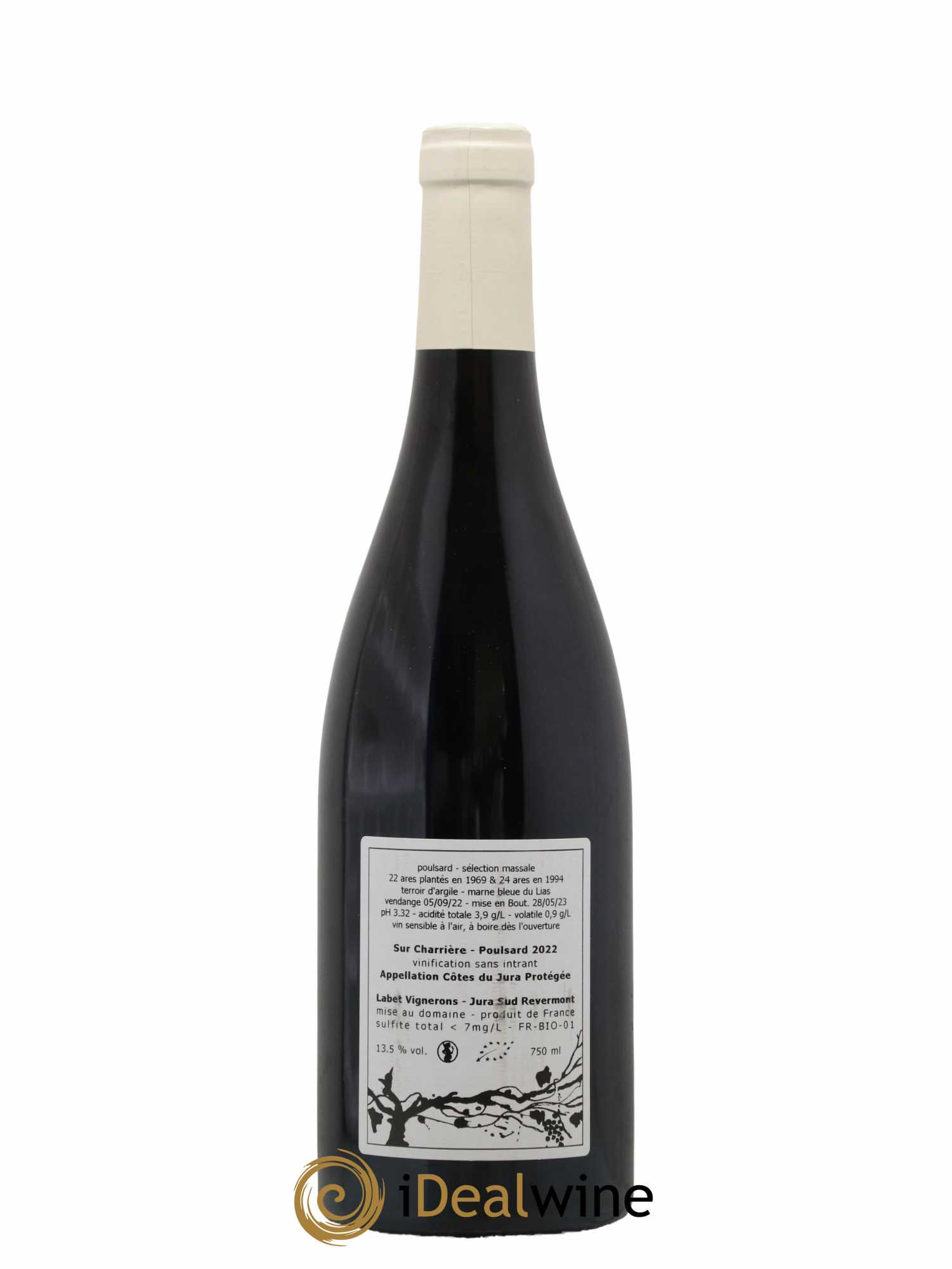 Côtes du Jura Poulsard Sur Charrière Romain - Julien - Charline Labet 2022 - Lot de 1 bouteille - 1