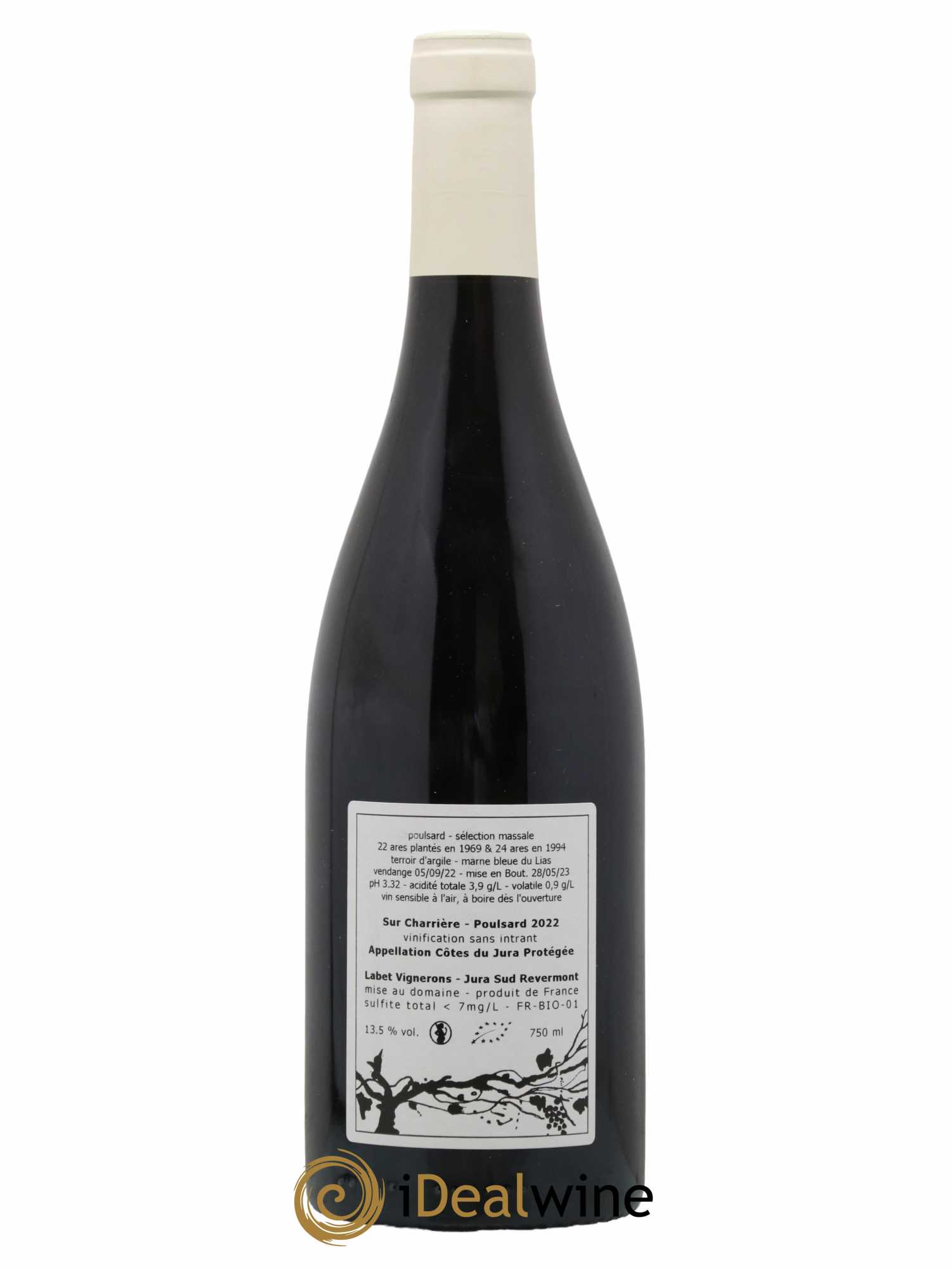 Côtes du Jura Poulsard Sur Charrière Romain - Julien - Charline Labet 2022 - Lot de 1 bouteille - 1