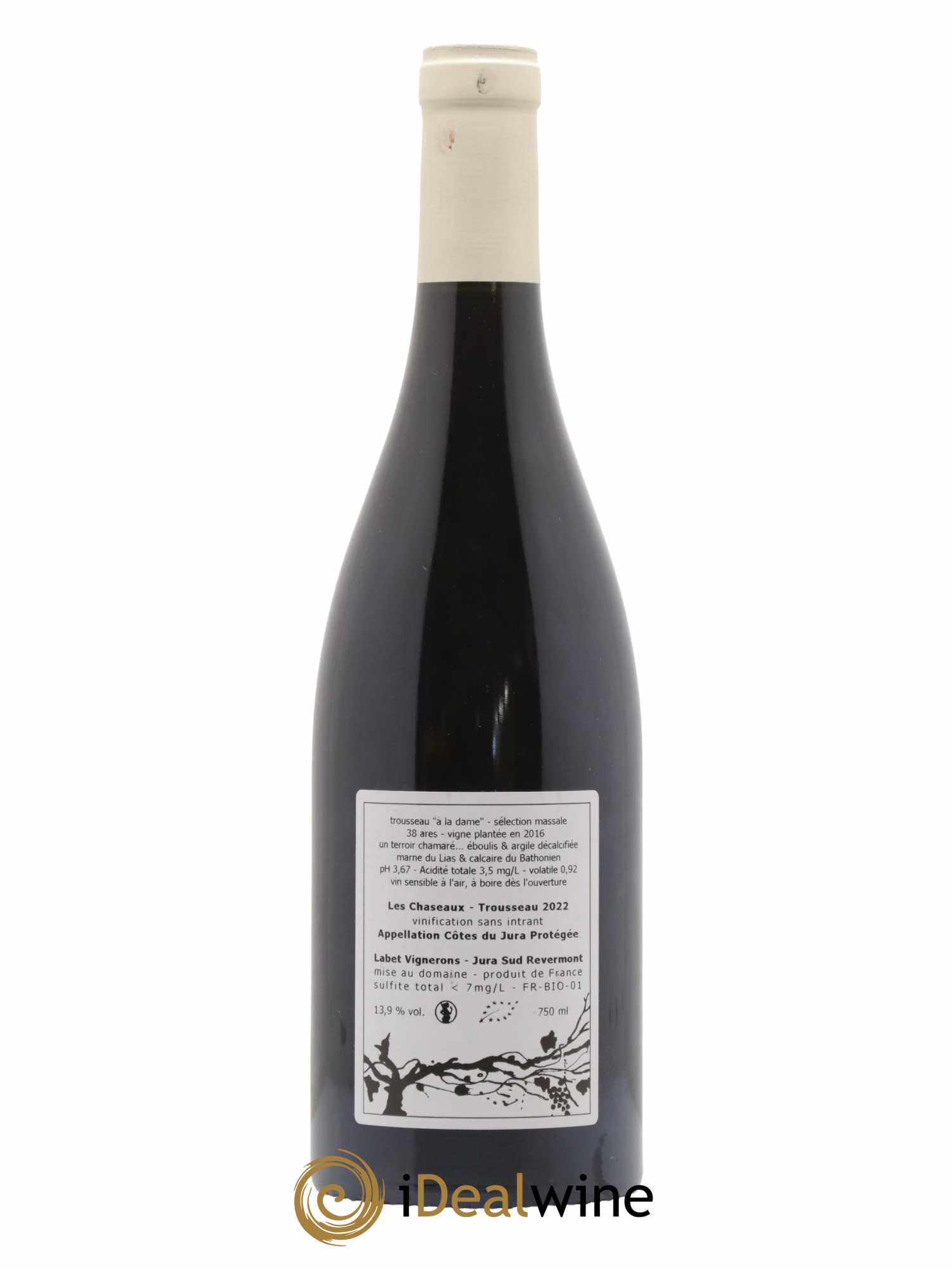 Côtes du Jura Trousseau Sélection Massale Romain - Julien - Charline Labet 2022 - Lot de 1 bouteille - 1