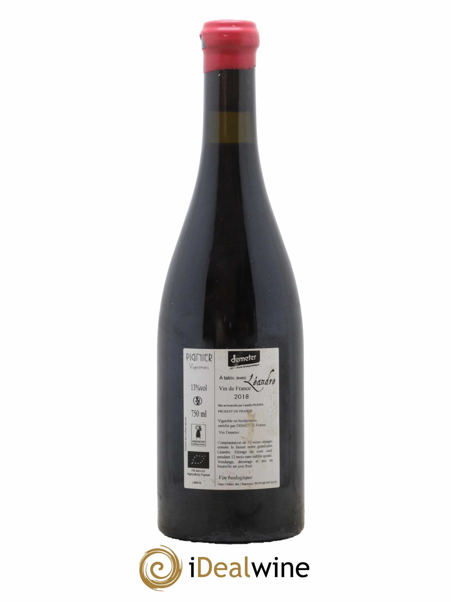 Vin de France Cuvée Leandre Domaine Pignier 2018 - Lot de 1 bouteille - 1