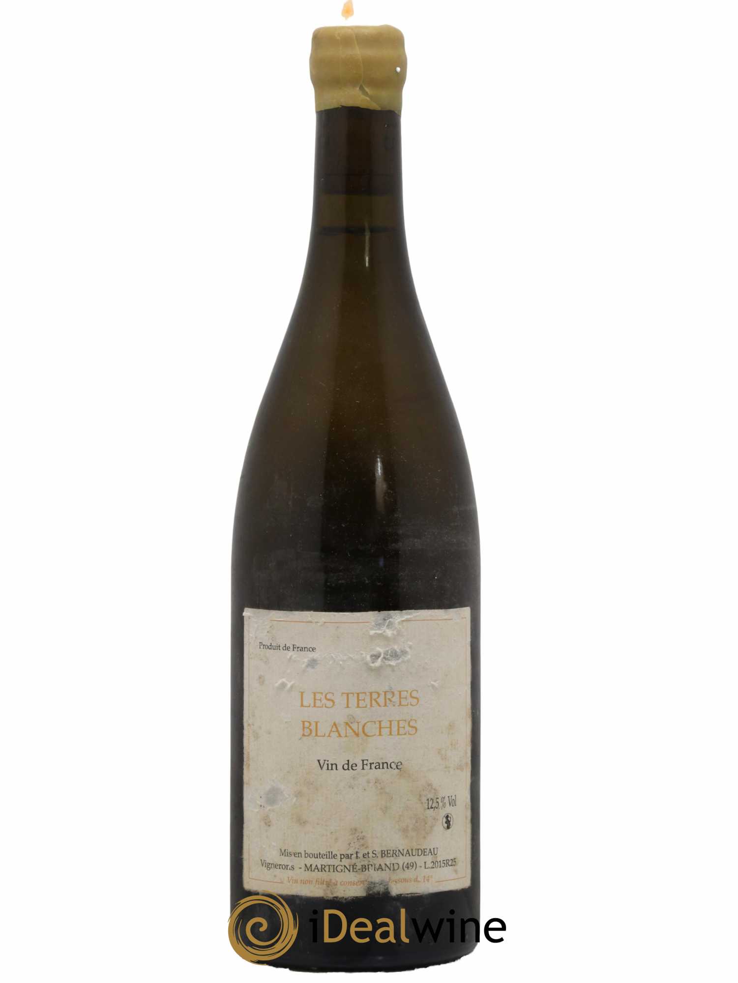 Vin de France Les Terres Blanches Stéphane Bernaudeau 2015 - Lot de 1 bouteille - 0