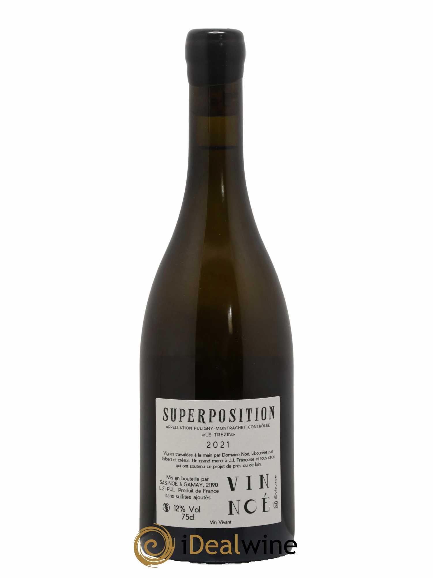 Puligny-Montrachet Le Trézin Super Position Vin Noé 2021 - Lot de 1 bouteille - 1