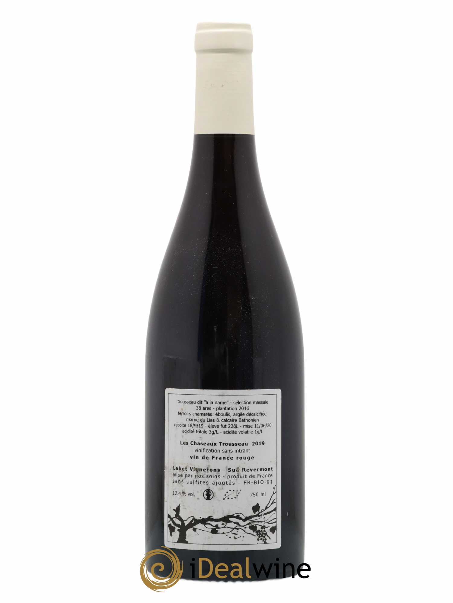 Côtes du Jura Trousseau Les Chaseaux Romain - Julien - Charline Labet 2019 - Lot de 1 bouteille - 1