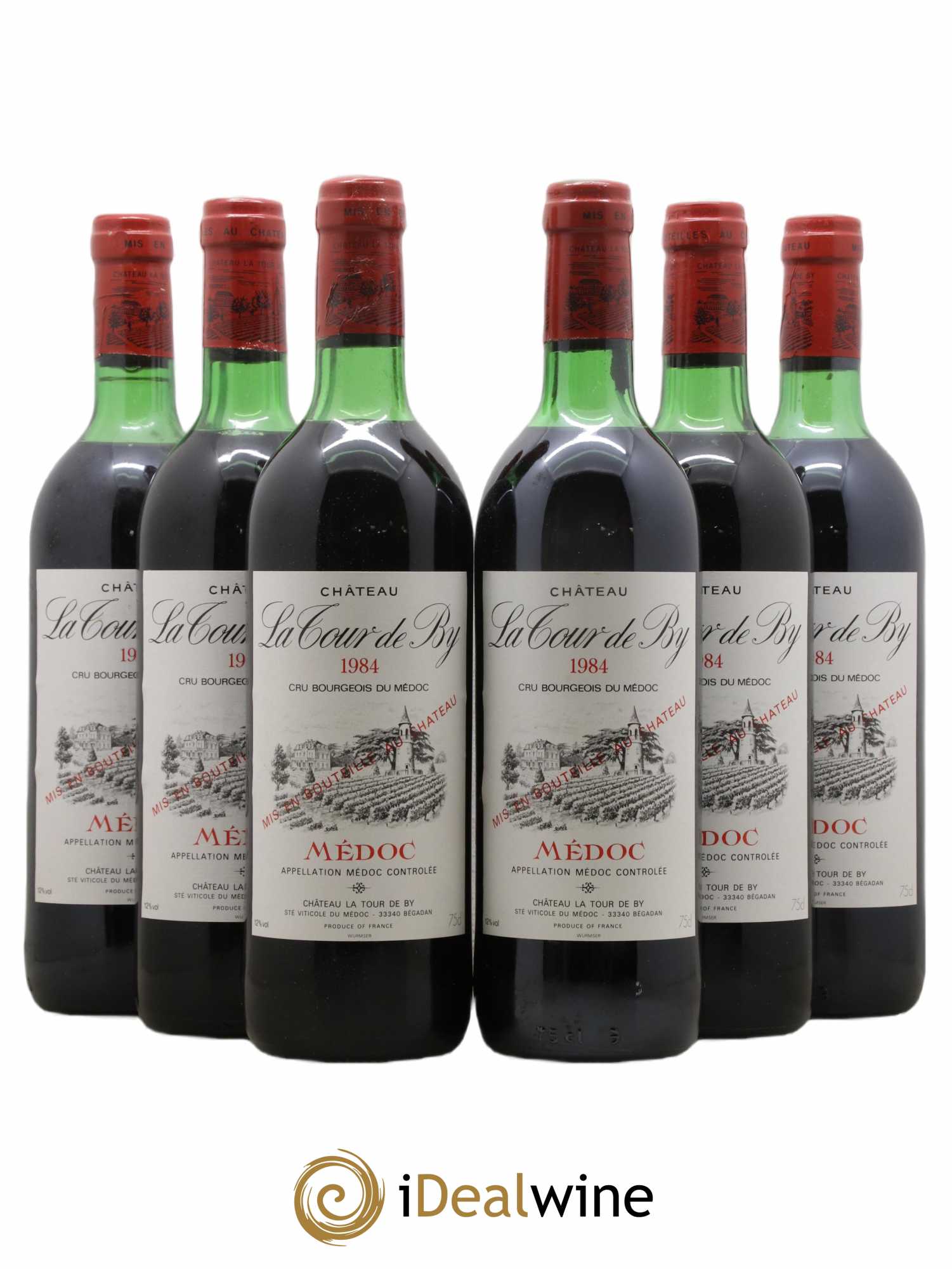 Château La Tour de By Cru Bourgeois 1984 - Lot de 6 bouteilles - 0