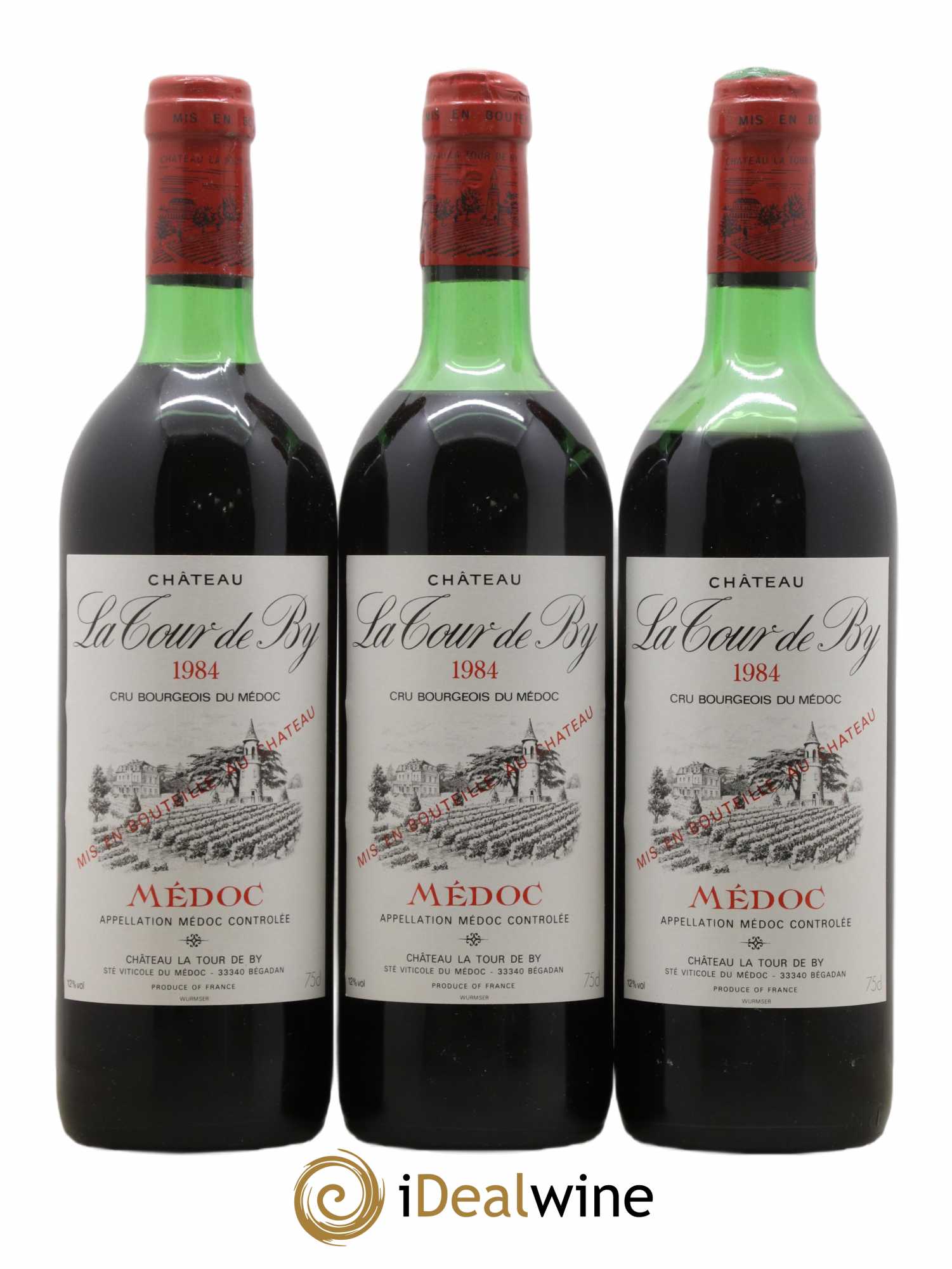 Château La Tour de By Cru Bourgeois 1984 - Posten von 3 Flaschen - 0