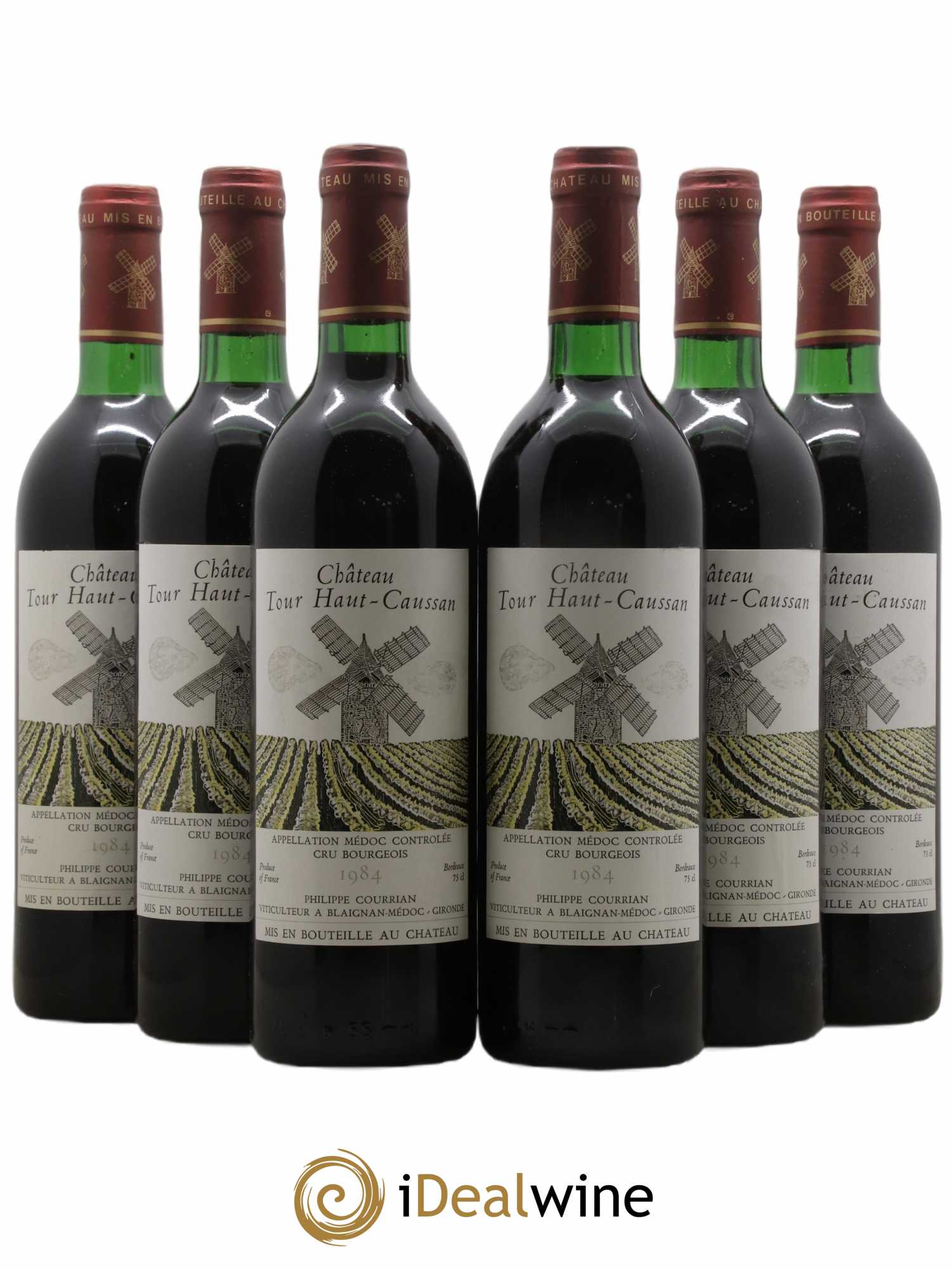 Château Tour Haut-Caussan Cru Bourgeois 1984 - Lot de 6 bouteilles - 0