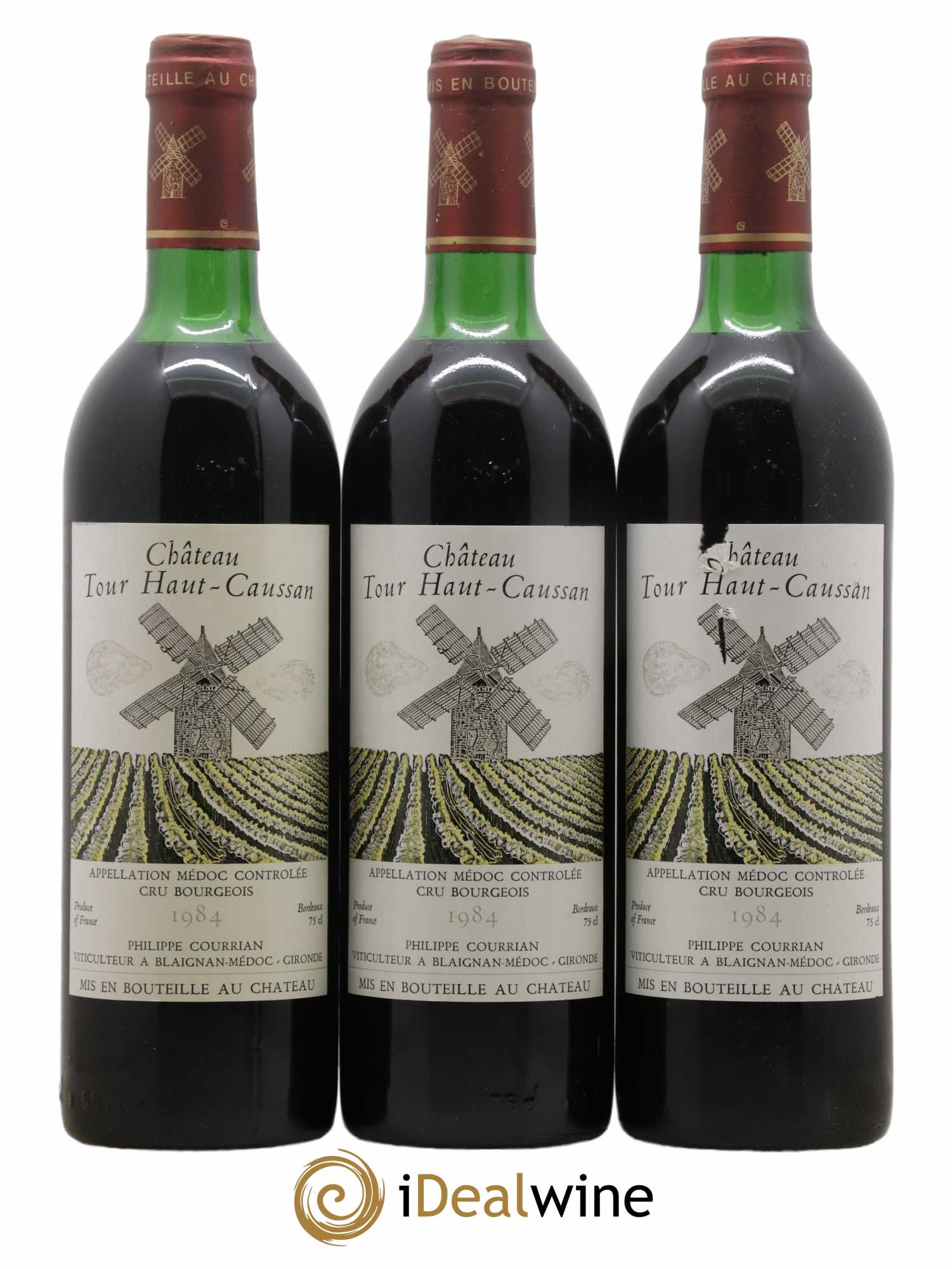 Château Tour Haut-Caussan Cru Bourgeois 1984 - Posten von 3 Flaschen - 0