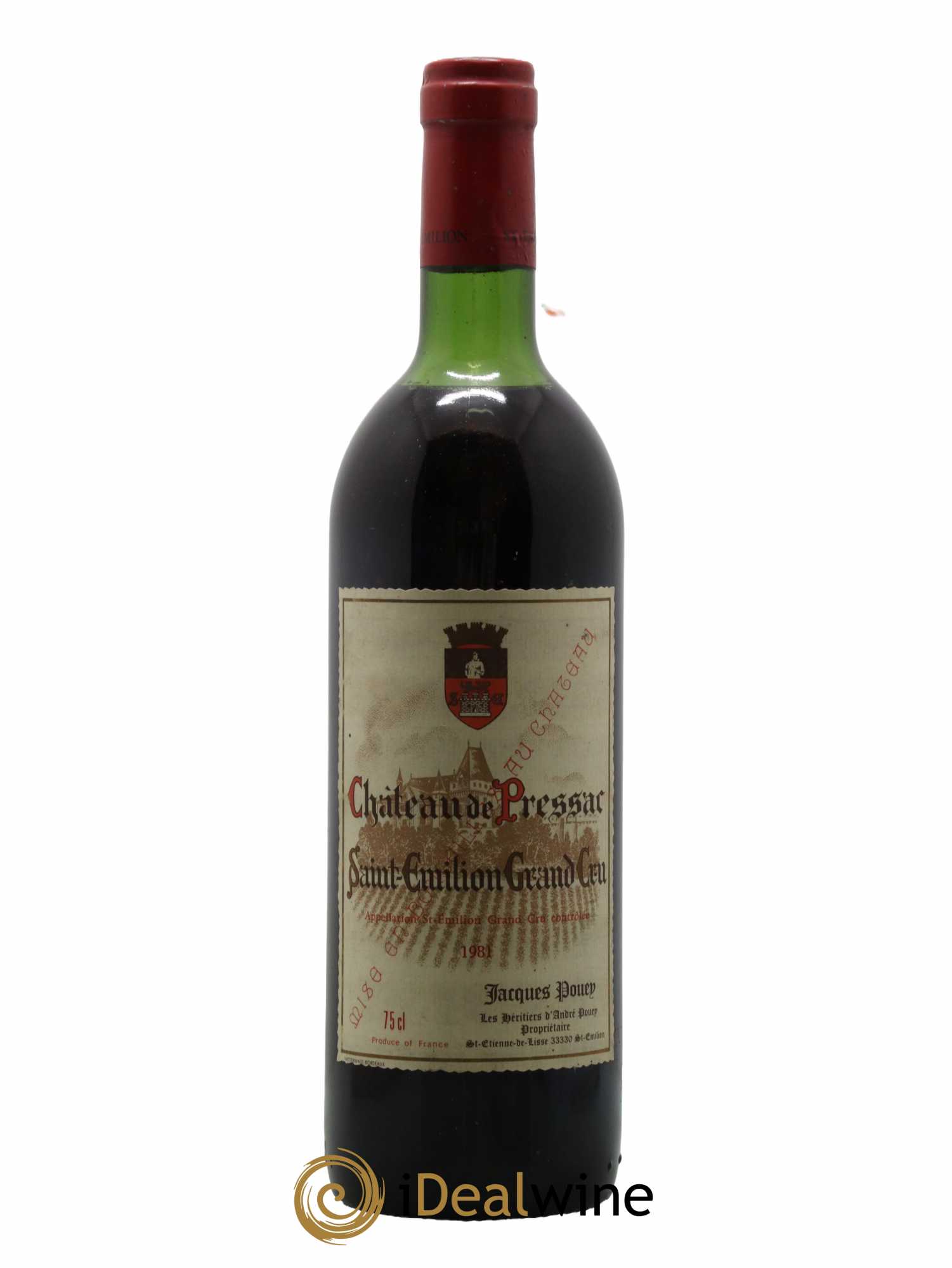 Château de Pressac Grand Cru Classé 1981 - Lot de 1 bouteille - 0