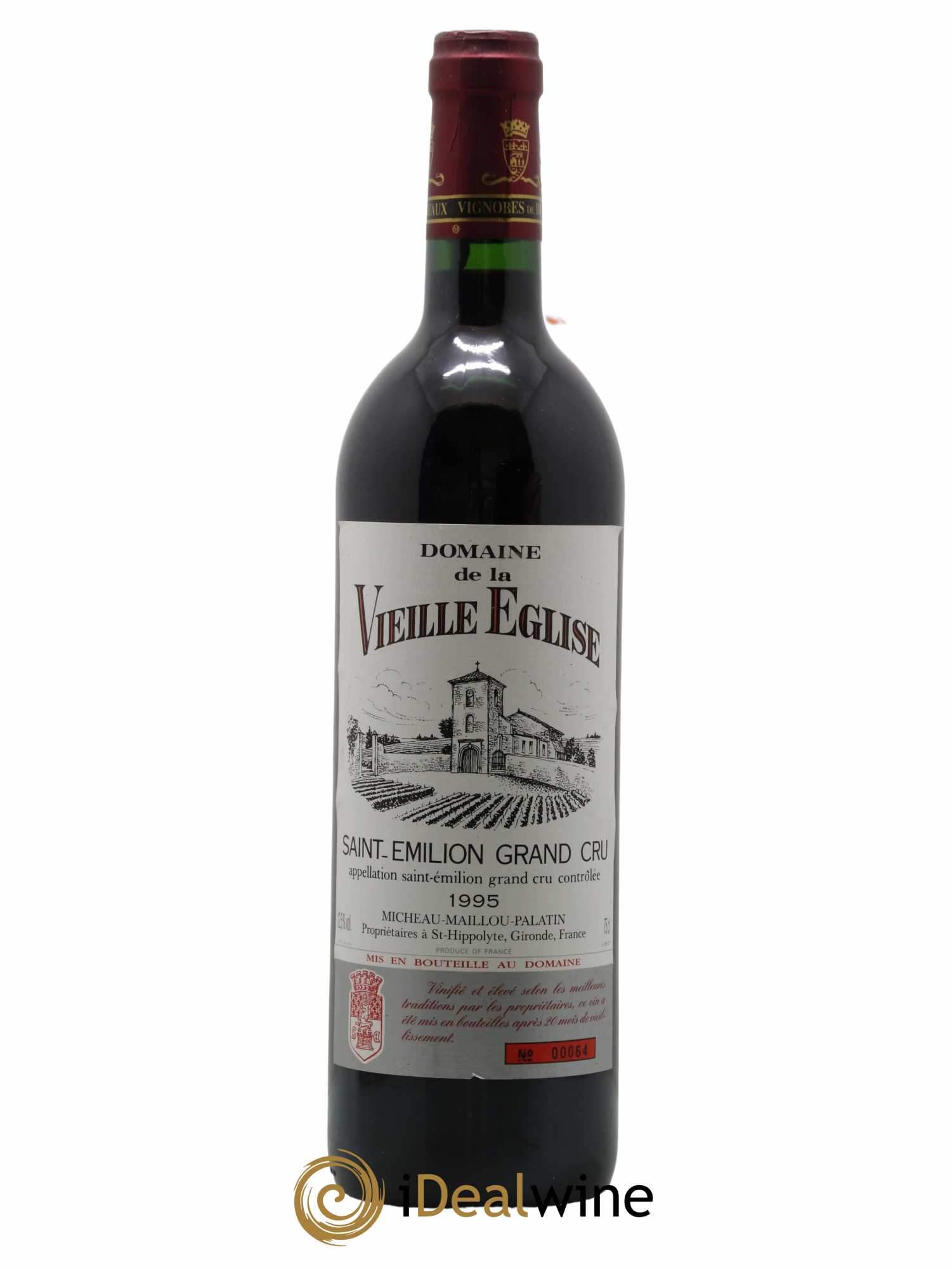 Saint-Émilion Grand Cru Domaine De La Vieille Eglise 1995 - Lot de 1 bouteille - 0
