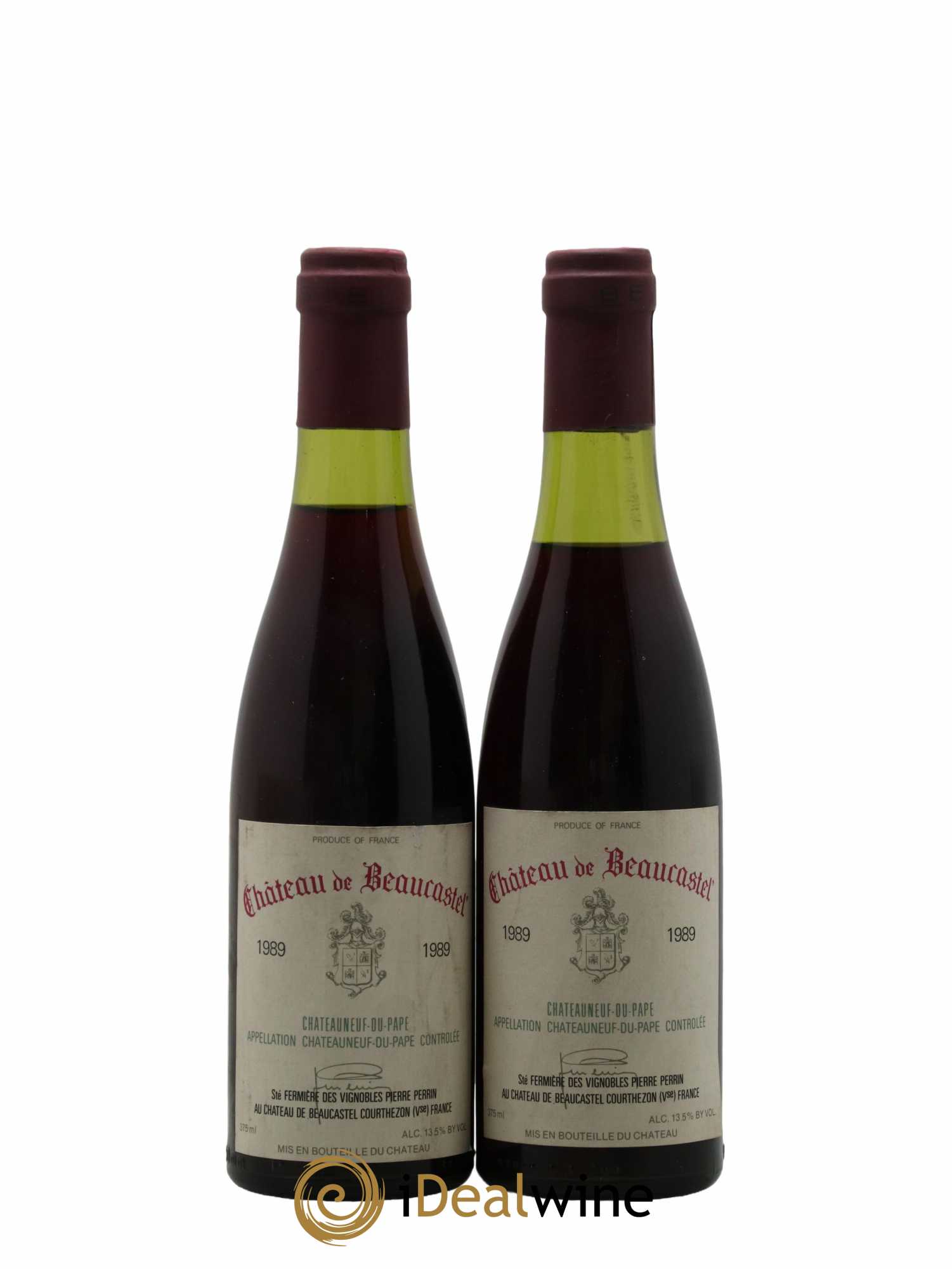 Châteauneuf-du-Pape Château de Beaucastel Famille Perrin 1989 - Lot de 2 demi bouteilles - 0