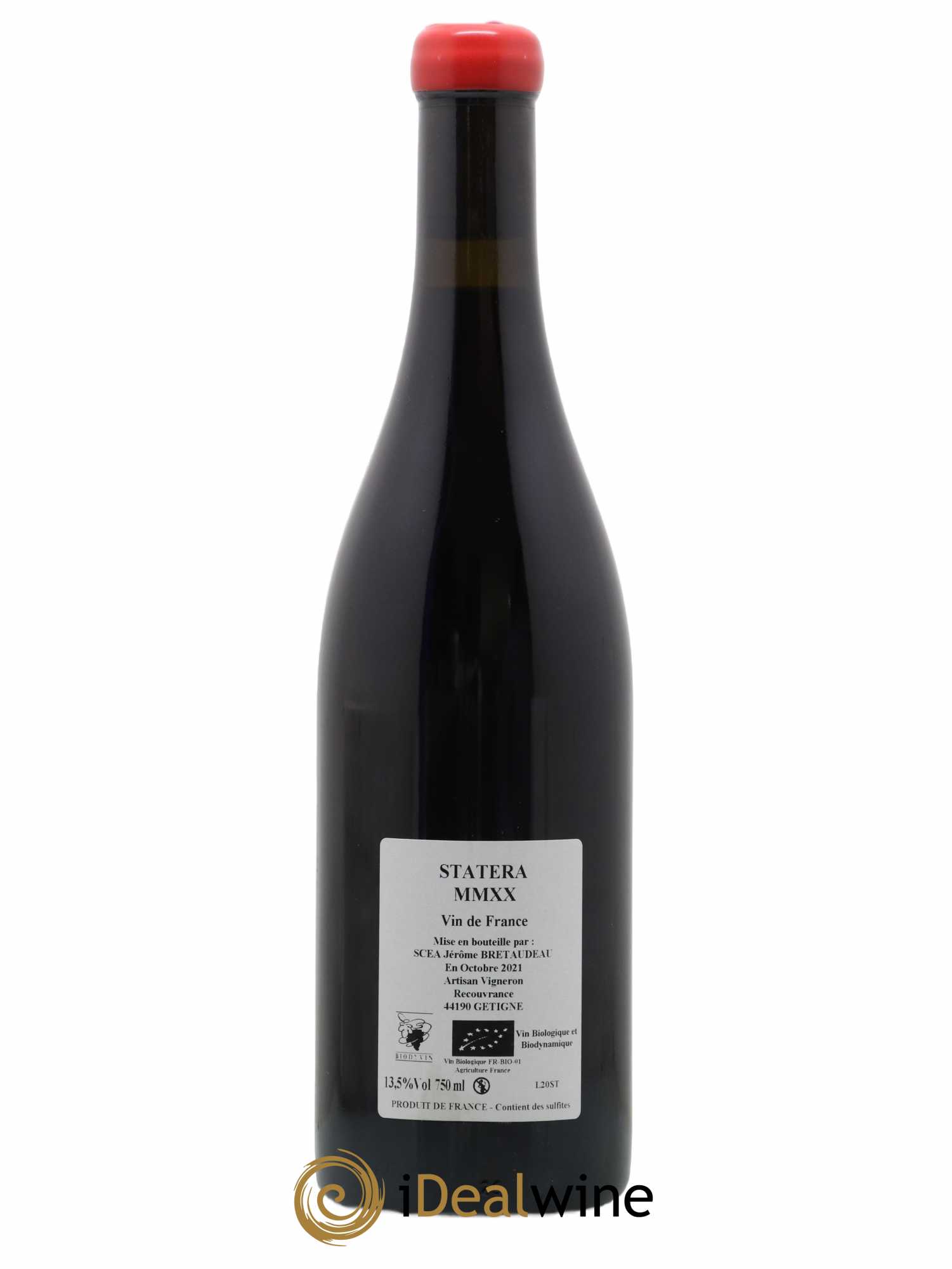 Vin de France Statera Jérôme Bretaudeau - Domaine de Bellevue 2020 - Lot de 1 bouteille - 1