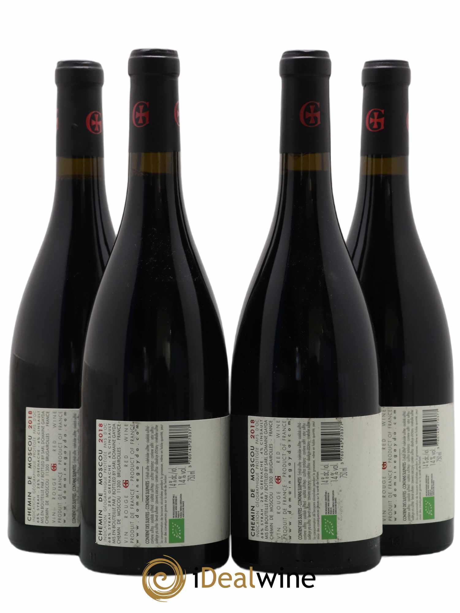 Pays d'Oc Chemin de Moscou Domaine Gayda 2018 - Lot de 4 bouteilles - 1
