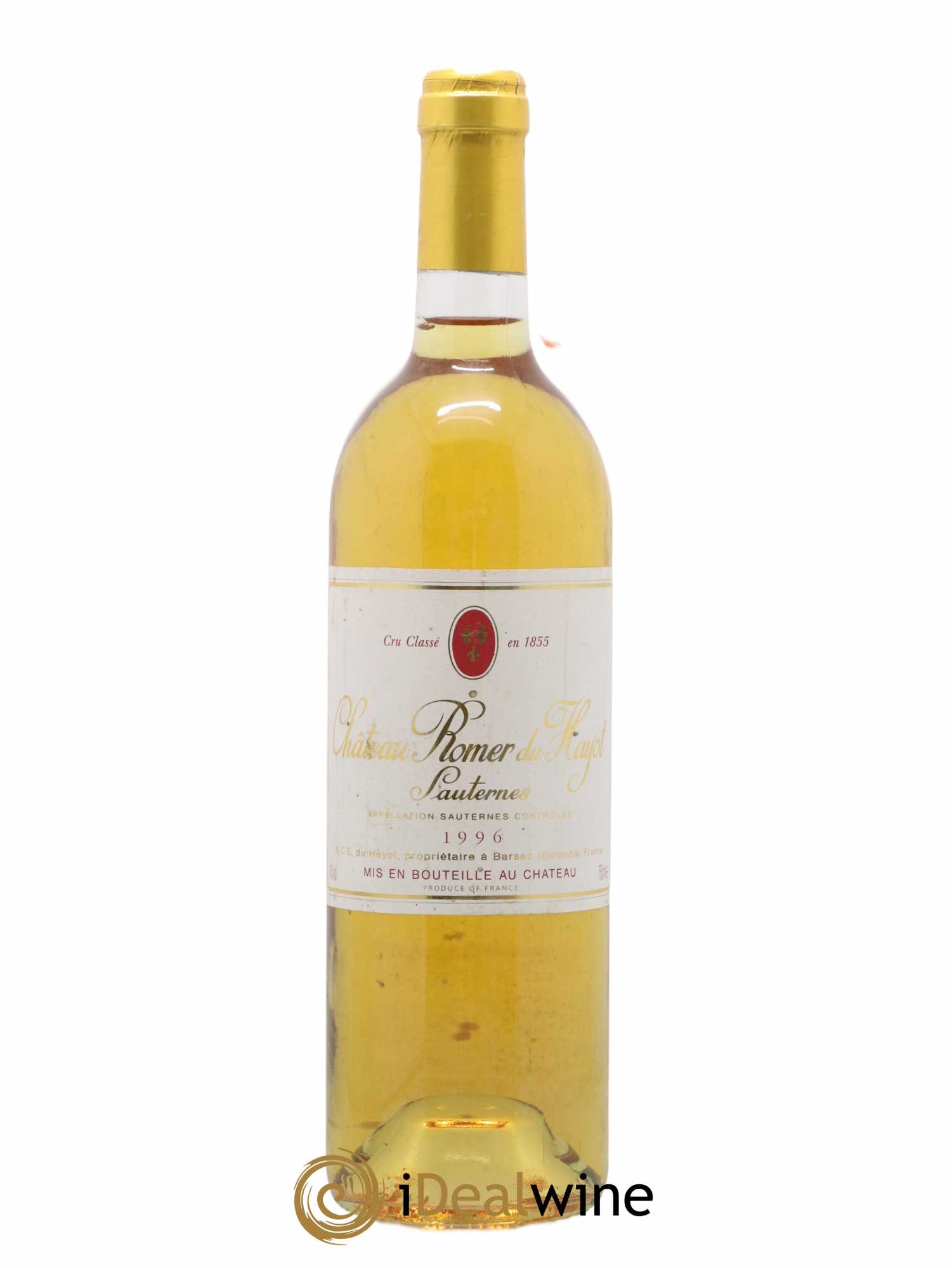 Château Romer du Hayot 2ème Grand Cru Classé 1996 - Lot de 1 bouteille - 0