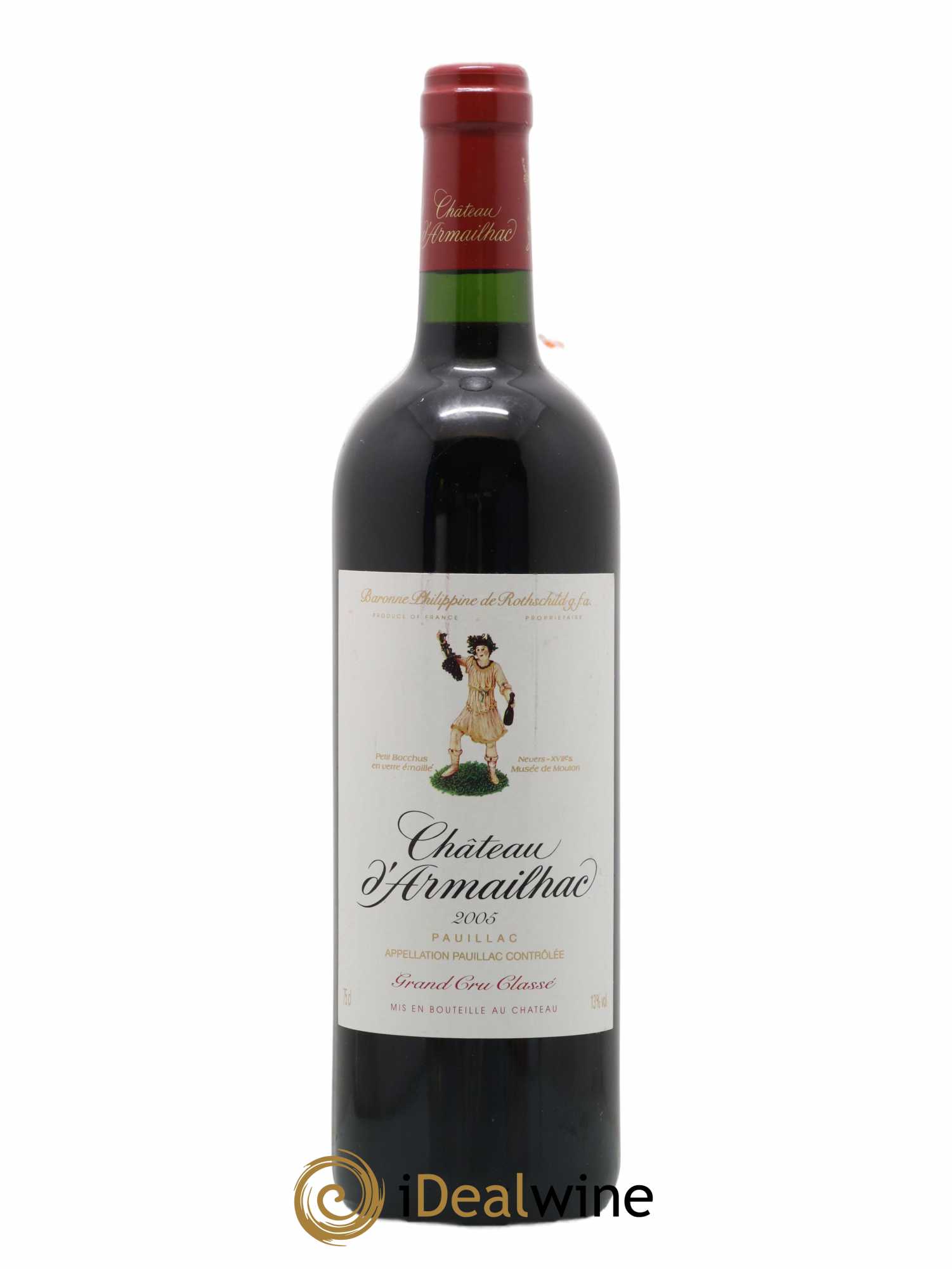 Château d' Armailhac - Mouton Baron(ne) Philippe 5ème Grand Cru Classé 2005 - Lot de 1 bouteille - 0