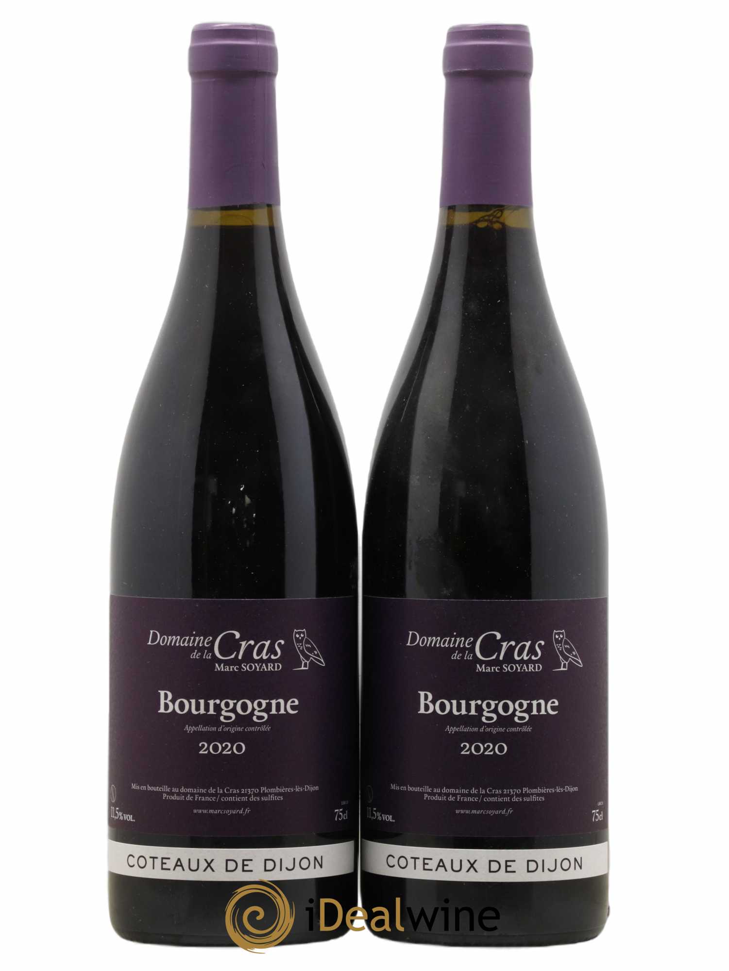 Bourgogne Domaine de la Cras - Marc Soyard 2020 - Lot de 2 bouteilles - 0