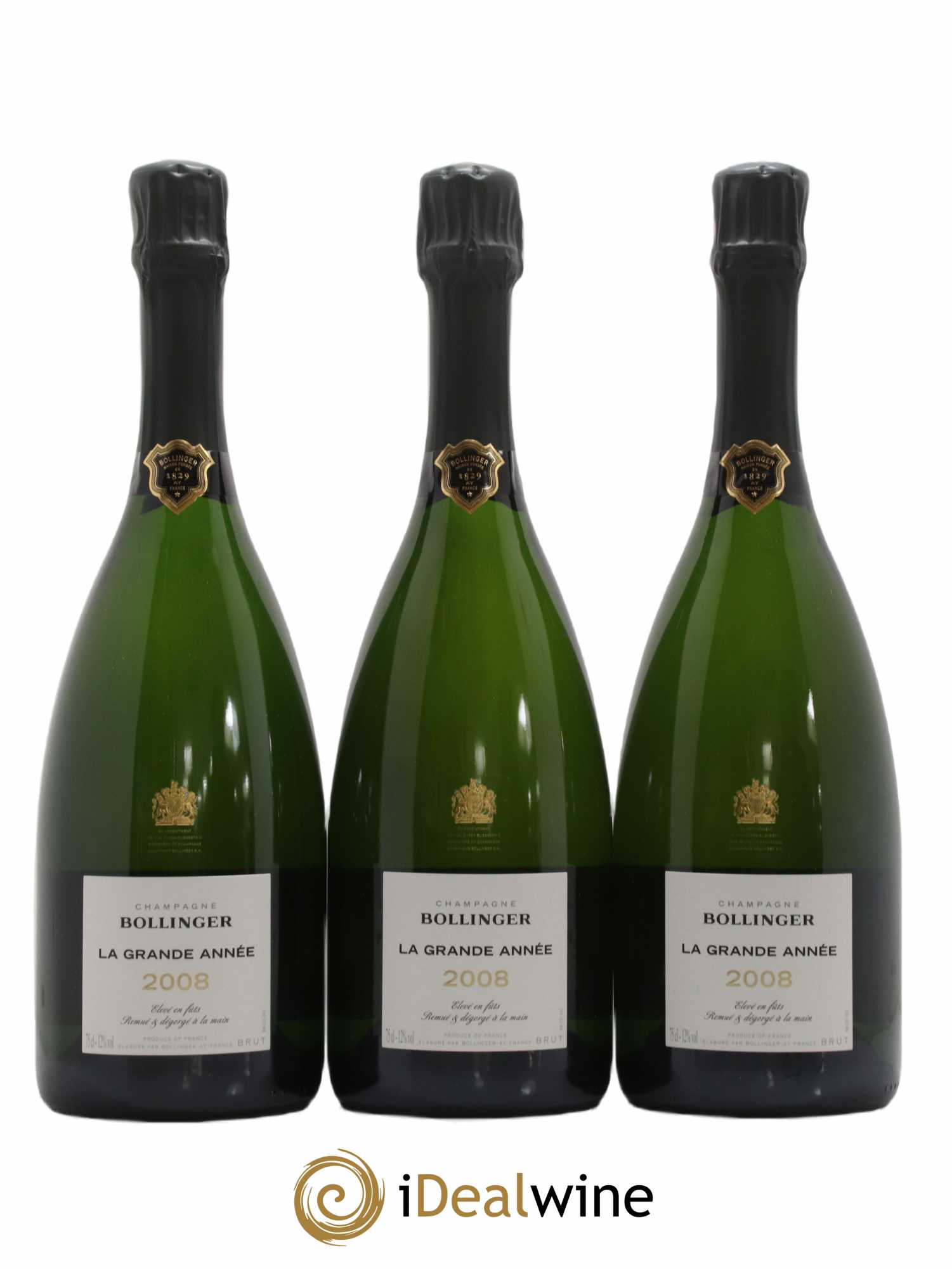 La Grande Année Brut Bollinger 2008 - Lot de 3 bouteilles - 1