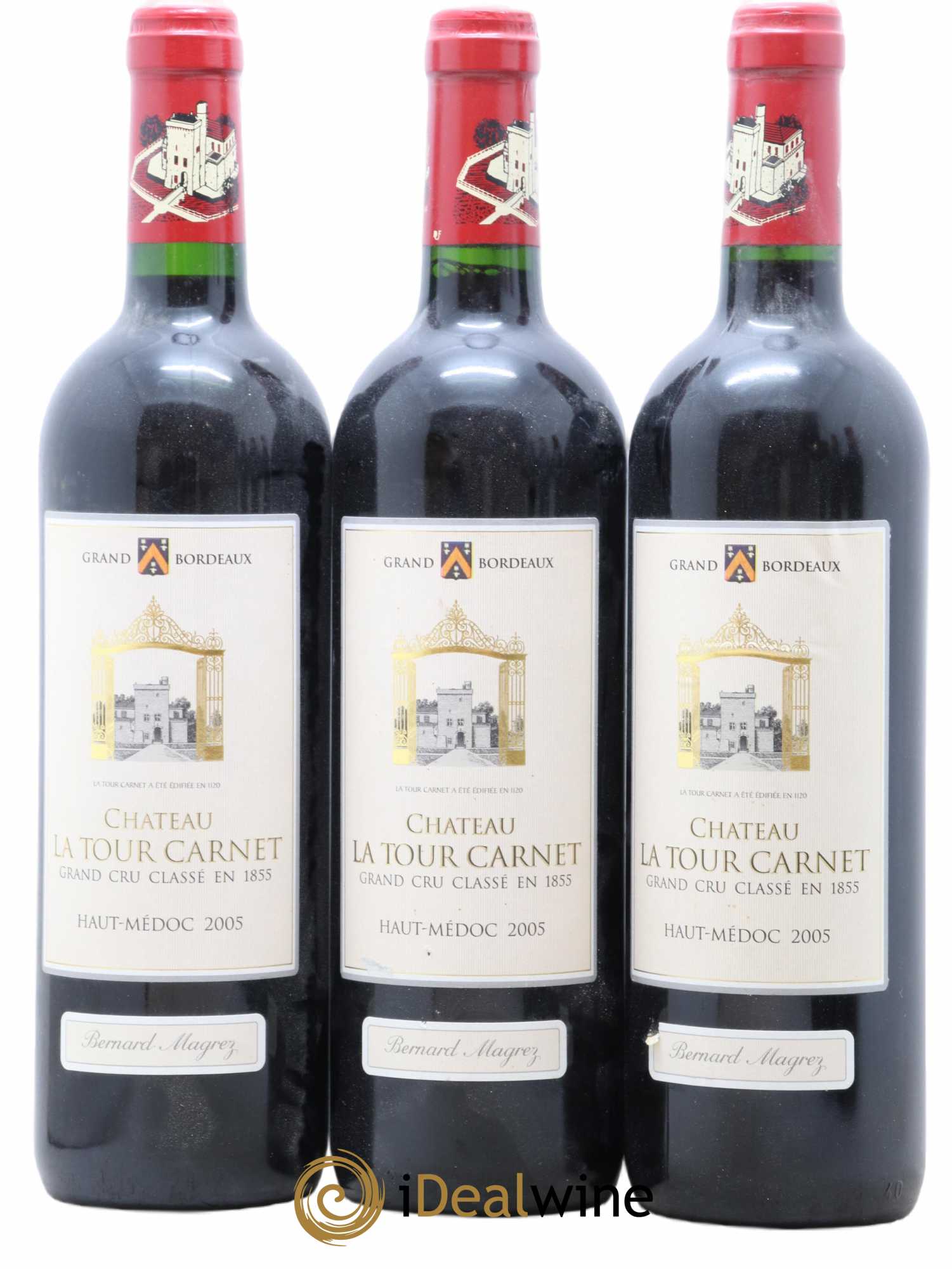 Château la Tour Carnet 4ème Grand Cru Classé 2005 - Lot de 6 bouteilles - 1