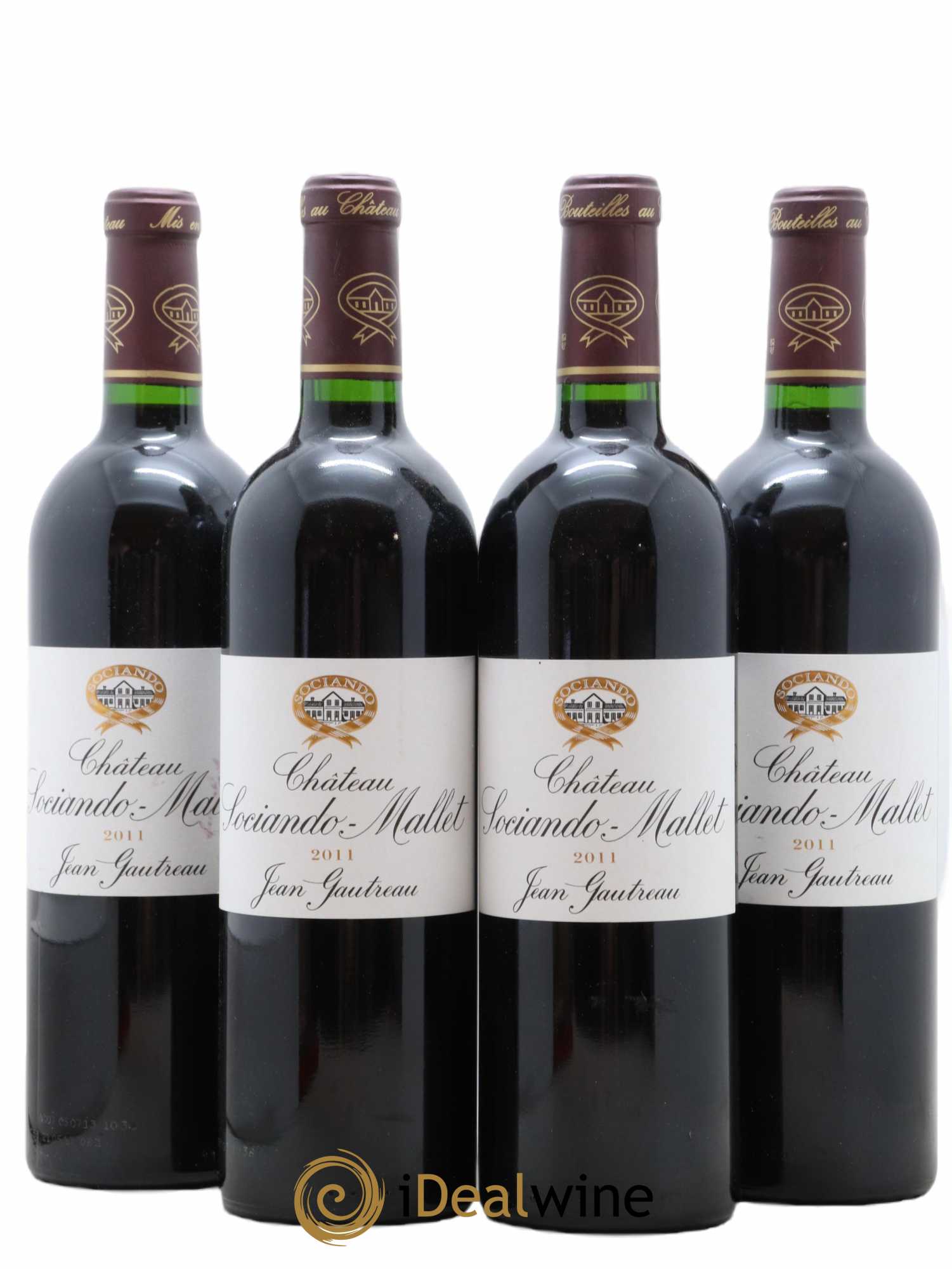 Château Sociando Mallet 2011 - Lot de 4 bouteilles - 0