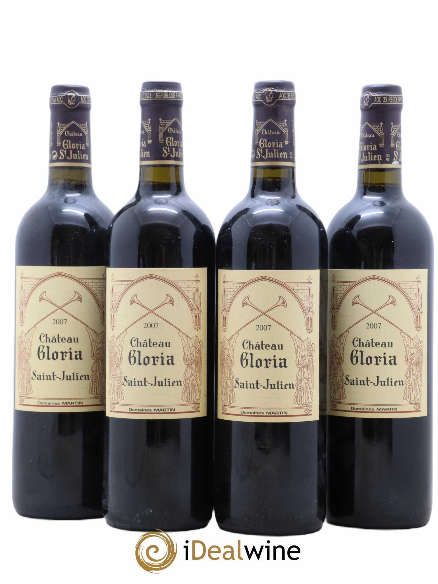 Château Gloria 2007 - Lot of 4 bottles - 0