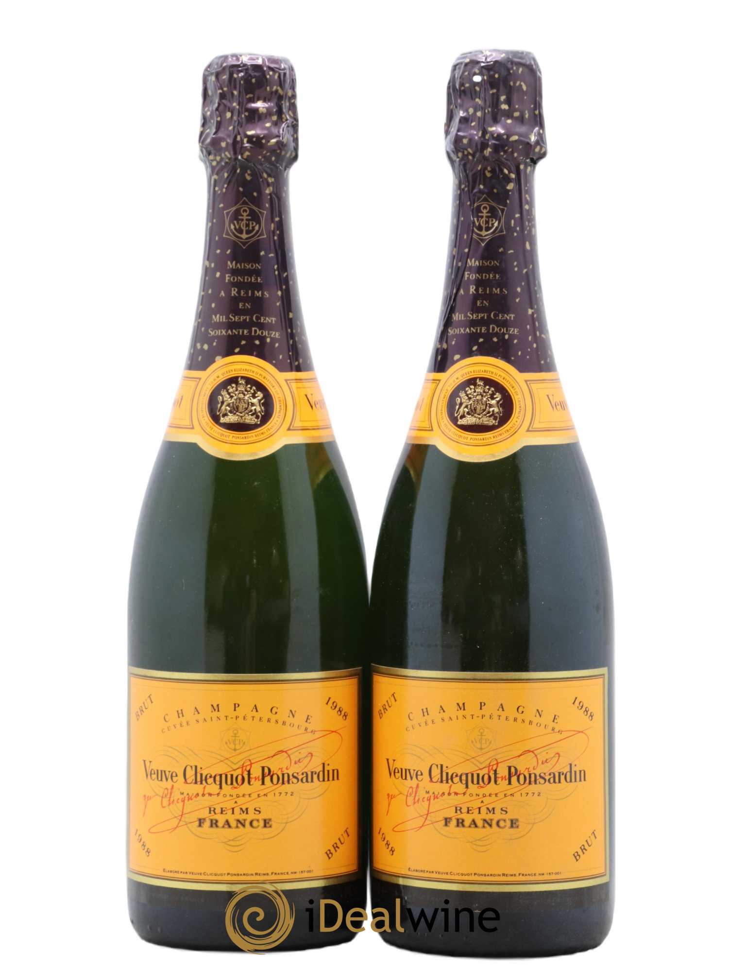 Brut Millésimé Veuve Clicquot 1988 - Lot de 2 bouteilles - 0