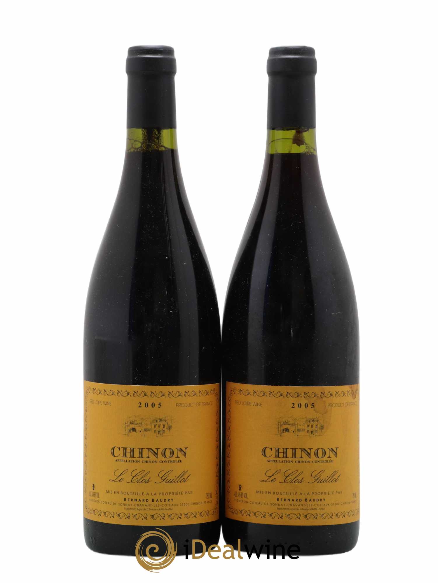 Chinon Le Clos Guillot Bernard Baudry 2005 - Lot de 2 bouteilles - 0