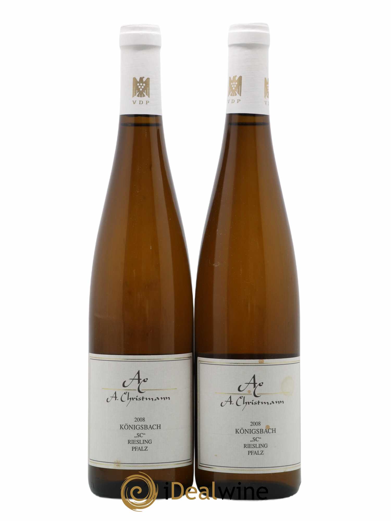 Riesling Konigsacher SC Trocken Christmann 2008 - Lot de 2 bouteilles - 0