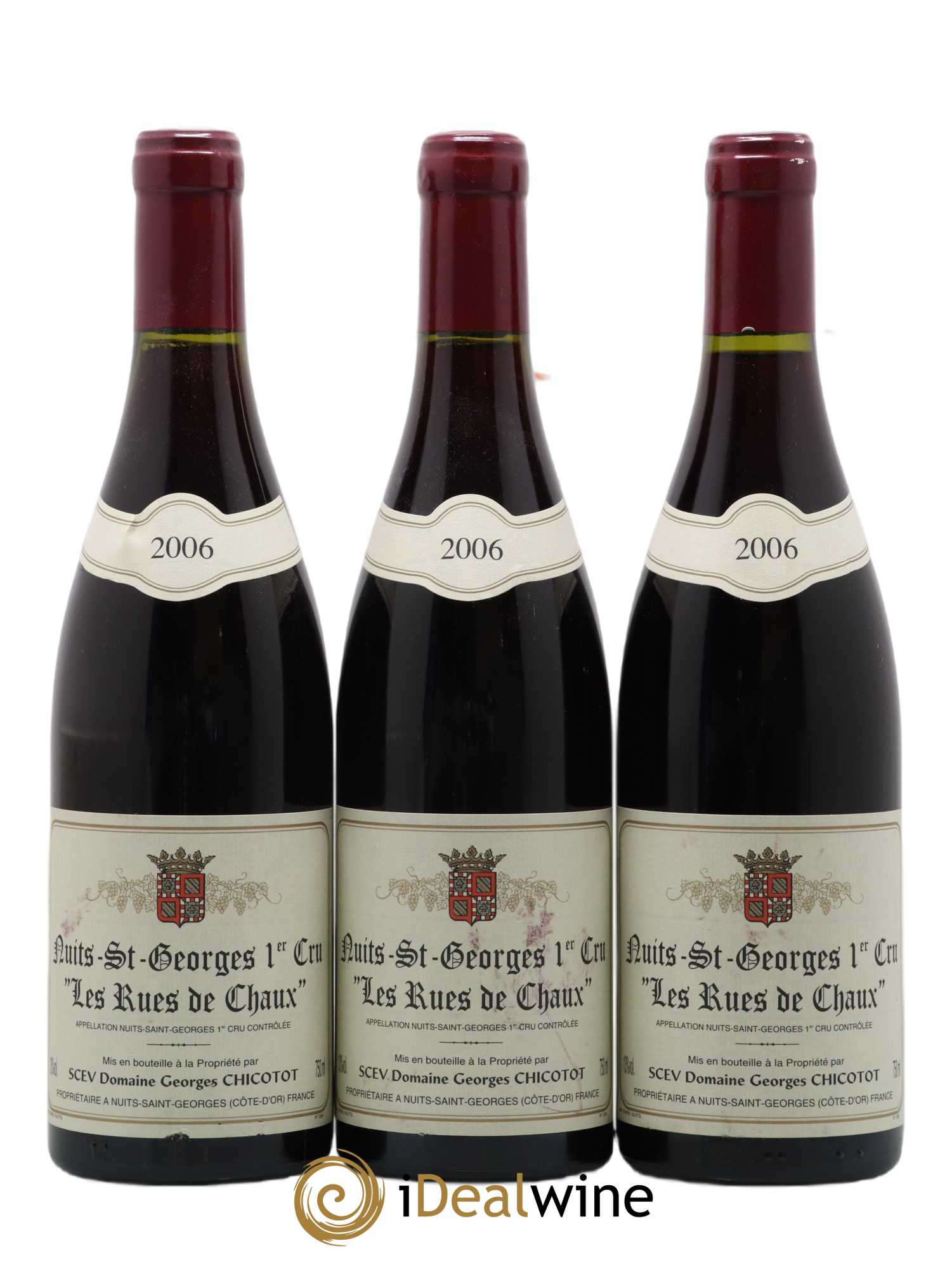 Nuits-Saint-Georges 1er Cru Rues de Chaux Chicotot 2006 - Lot de 3 bouteilles - 0