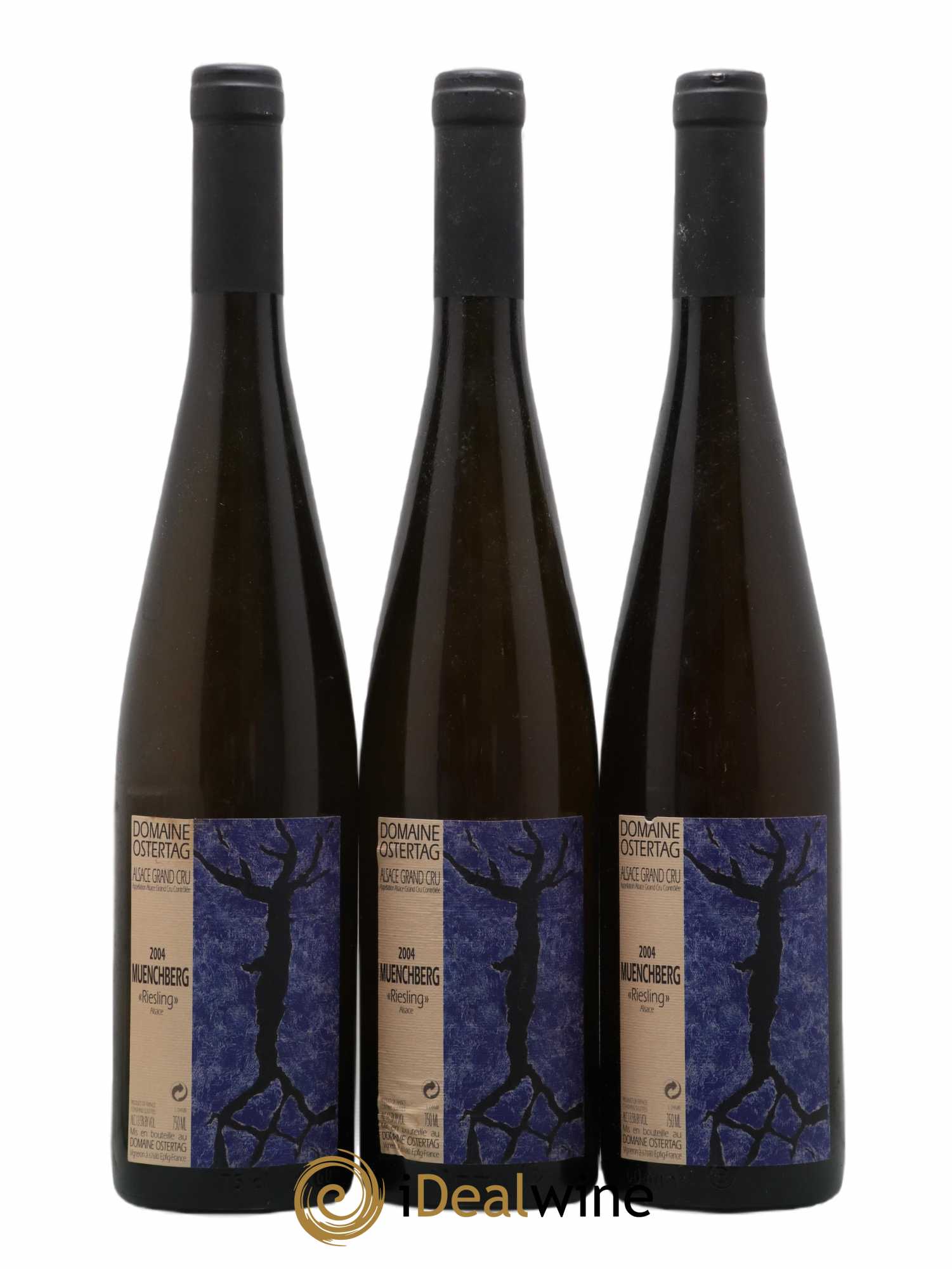 Alsace Riesling Grand Cru Muenchberg Ostertag (Domaine) 2004 - Lot de 3 bouteilles - 0