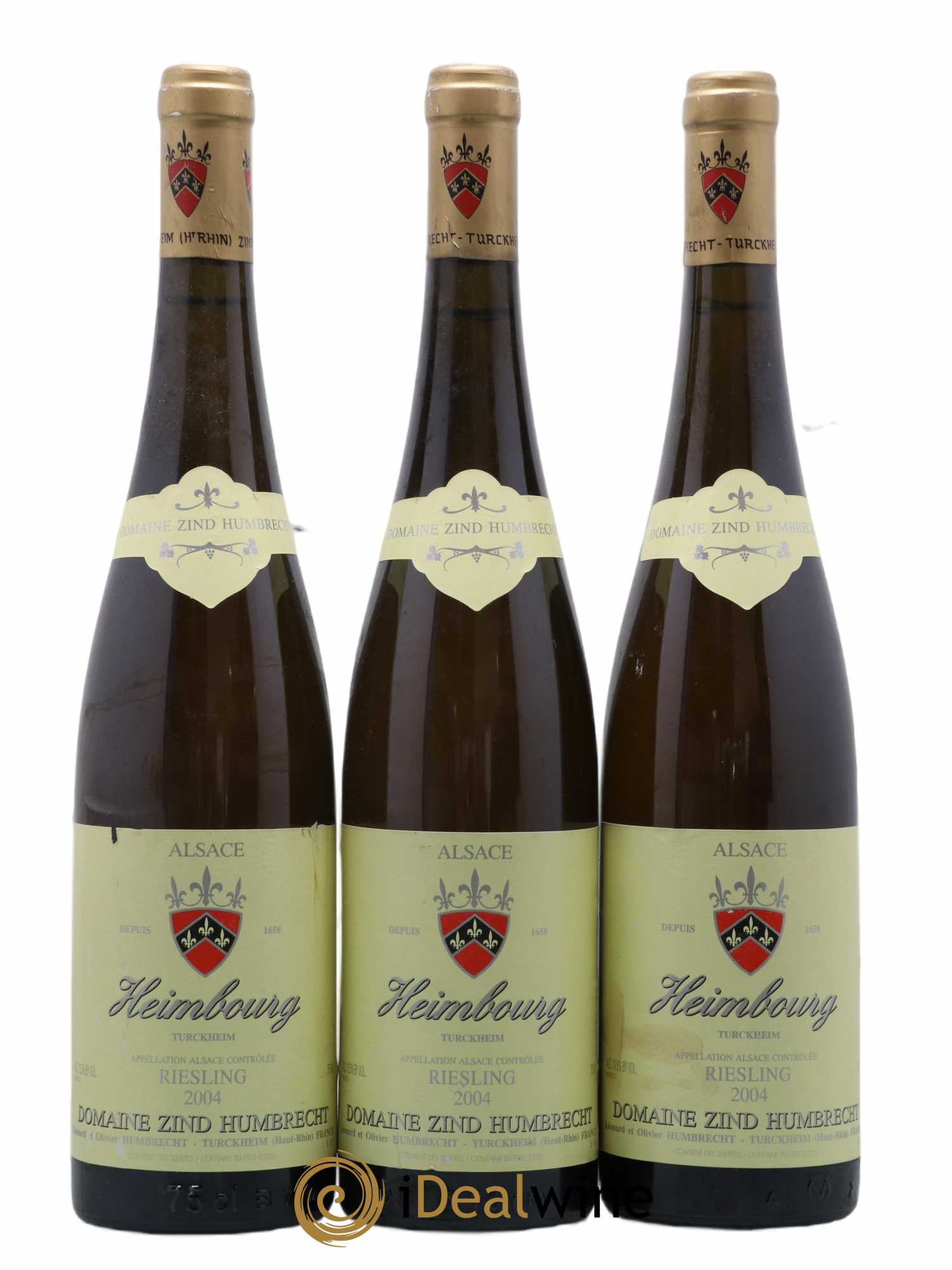 Alsace Riesling Heimbourg Zind-Humbrecht (Domaine) 2004 - Lot de 3 bouteilles - 0