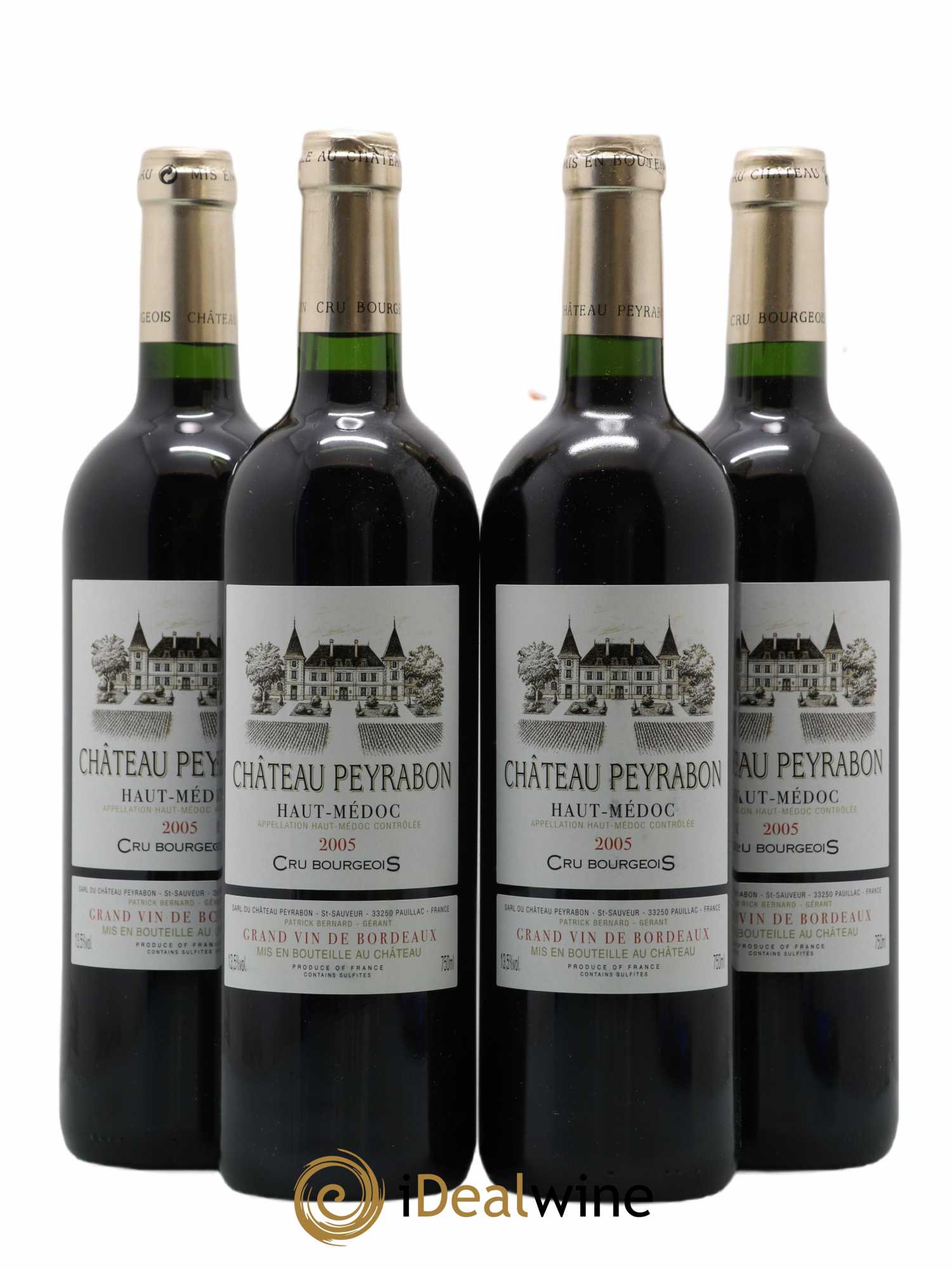 Château Peyrabon Cru Bourgeois 2005 - Lot de 4 bouteilles - 0