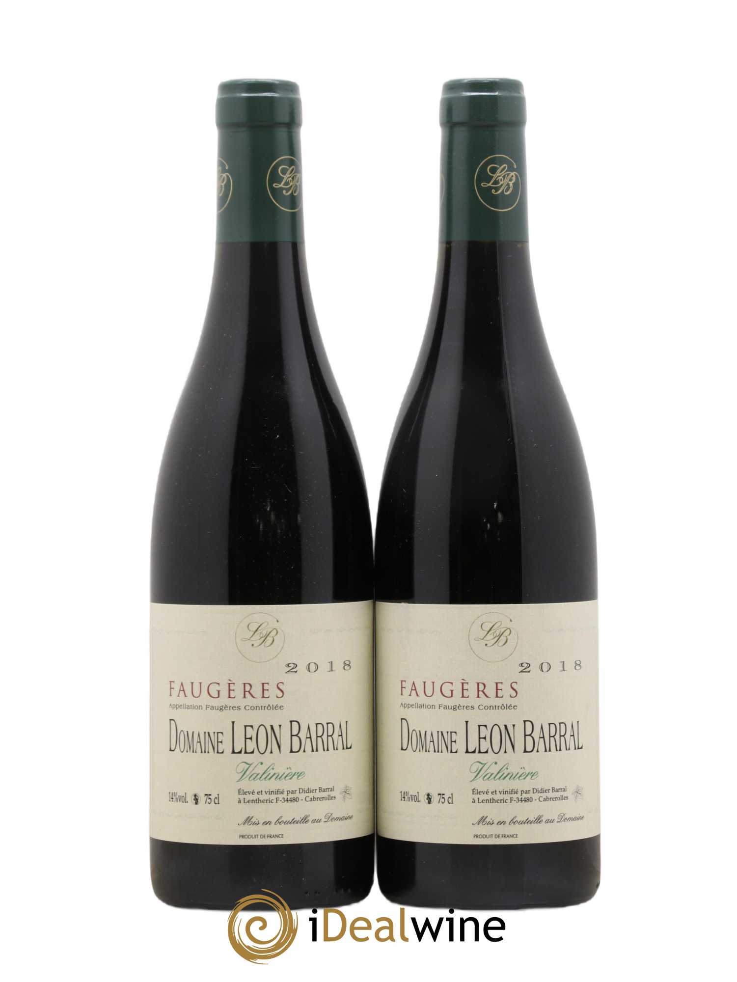 Faugères Valinière Domaine Léon Barral (no reserve) 2018 - Lot of 2 bottles - 0