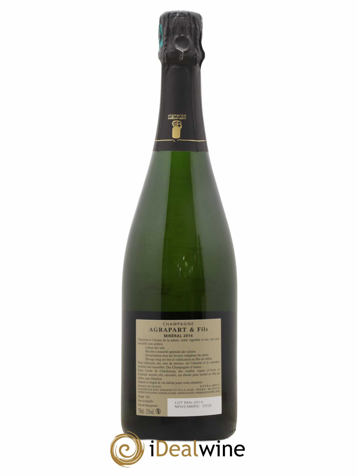Minéral Blanc de Blancs Extra-Brut Agrapart & Fils 2014 - Lot de 1 bouteille - 1