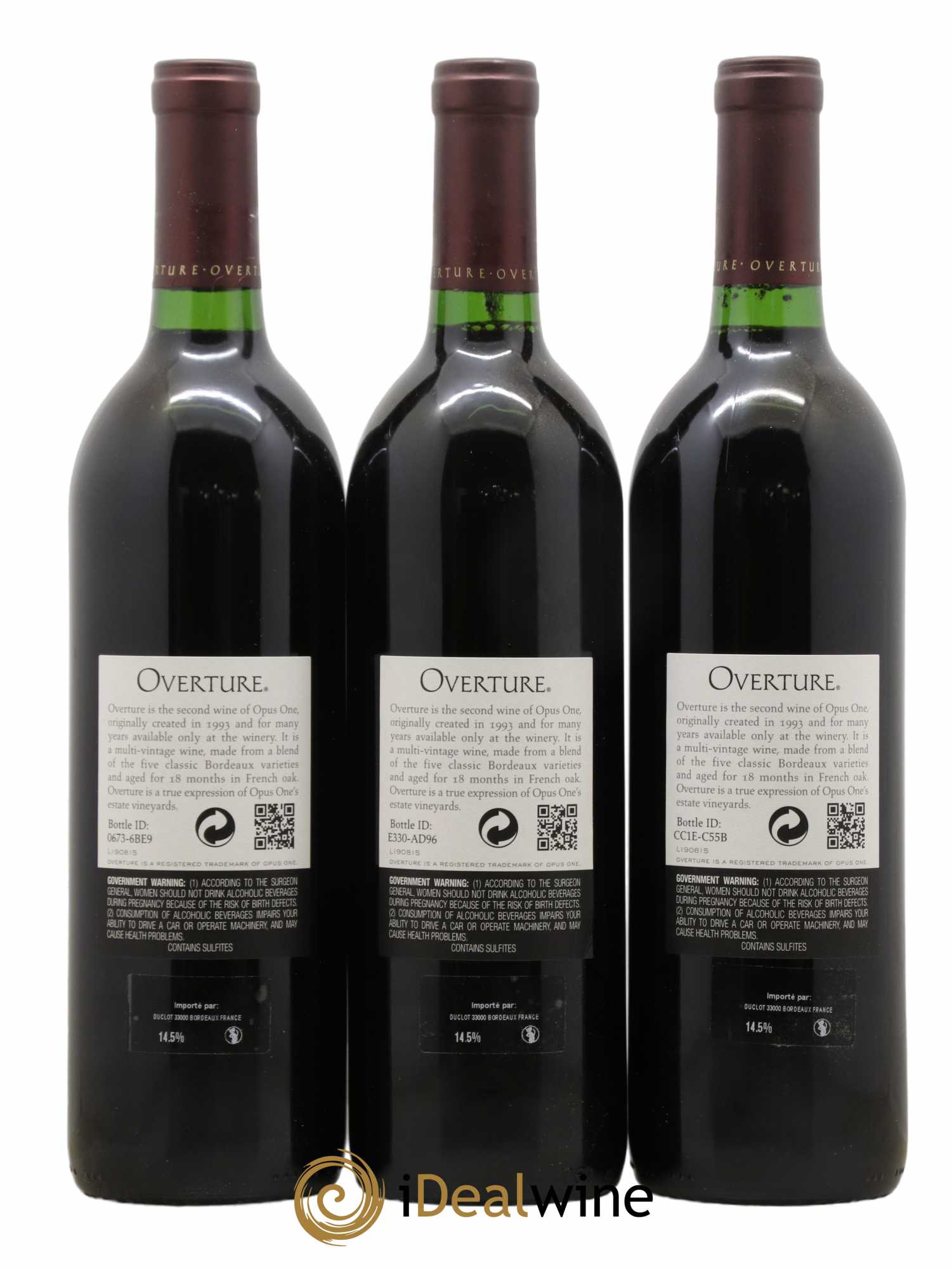 Napa Valley Opus One Overture Robert Mondavi (sans prix de réserve) - Lot de 6 bouteilles - 2