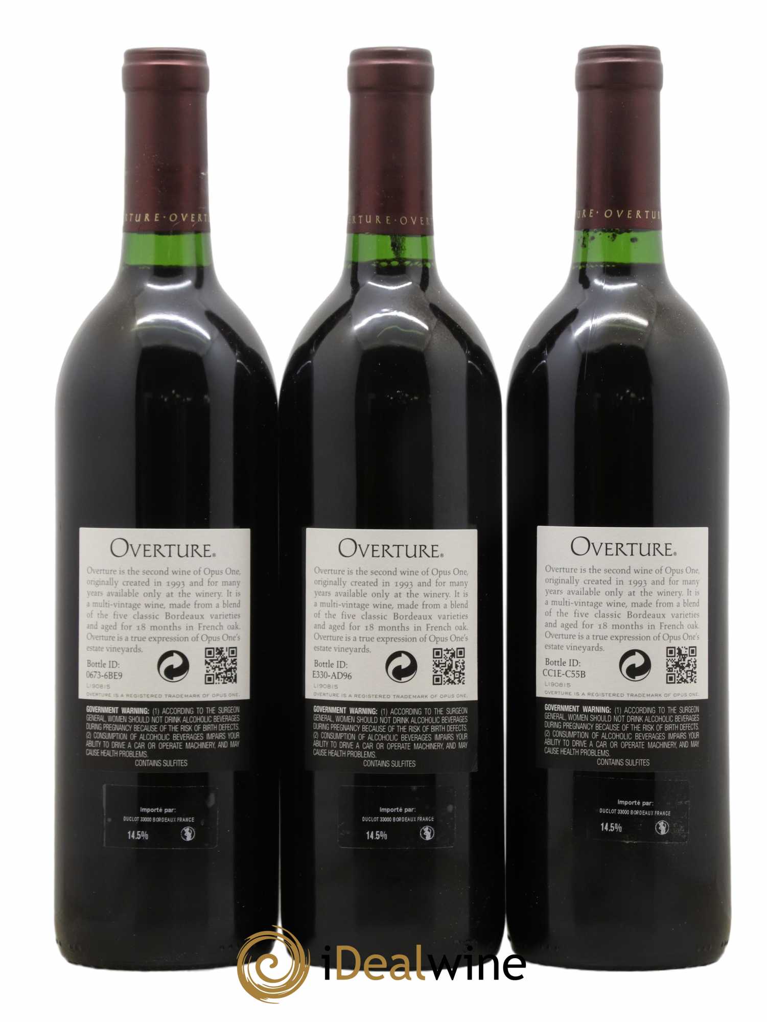 Napa Valley Opus One Overture Robert Mondavi (sans prix de réserve) - Lot de 6 bouteilles - 4