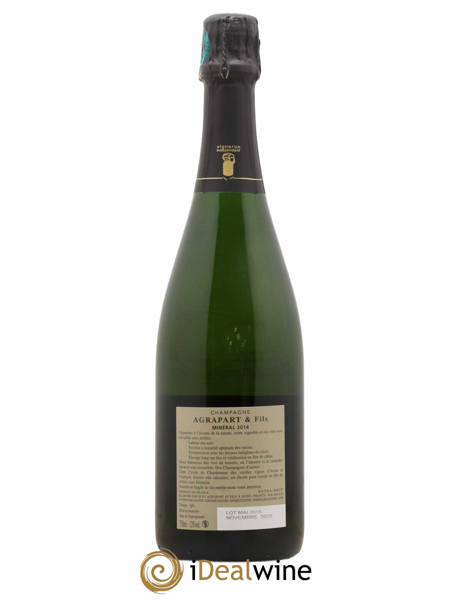 Minéral Blanc de Blancs Extra-Brut Agrapart & Fils 2014 - Lot de 1 bouteille - 1