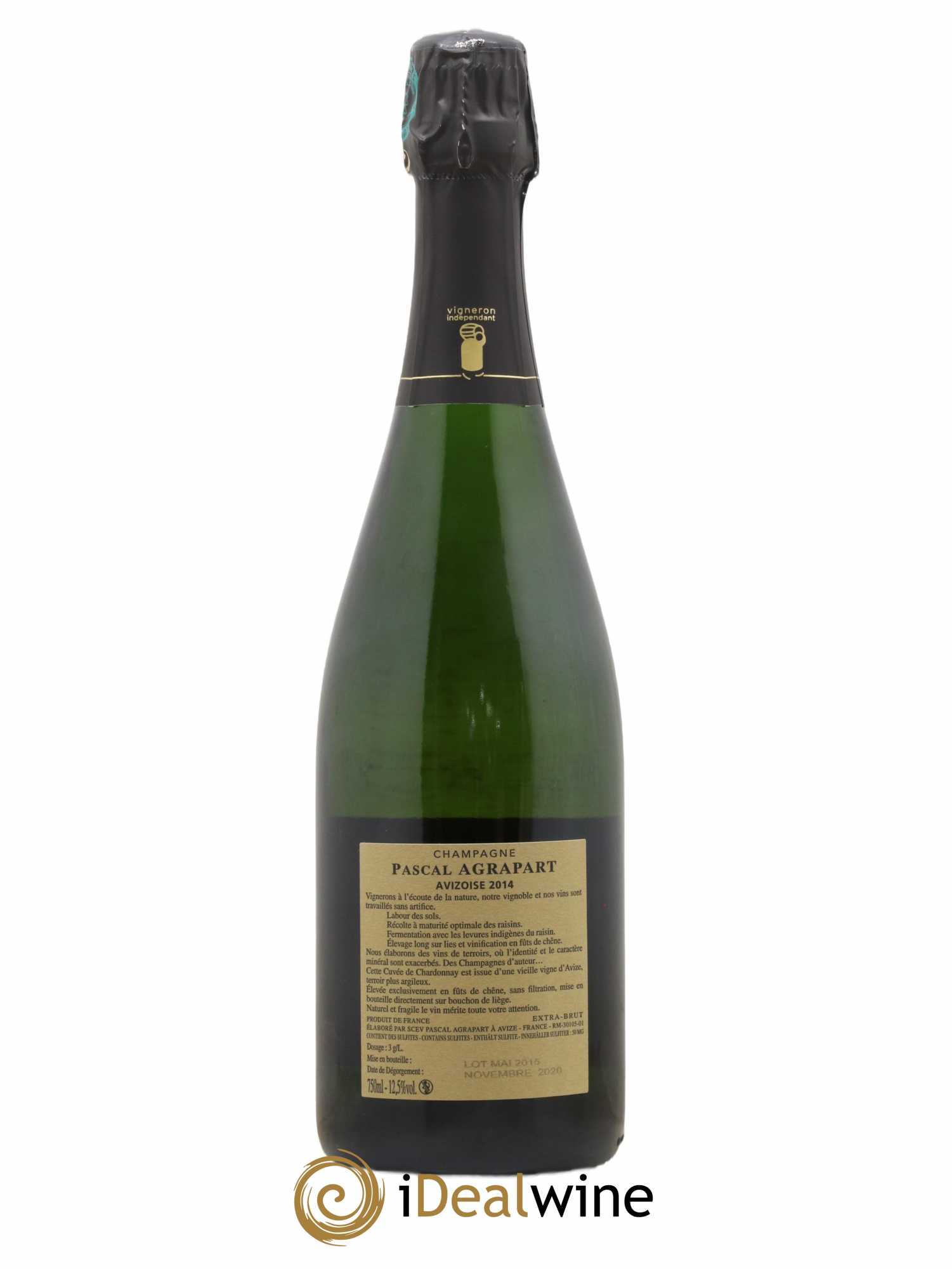 Avizoise Blanc de Blancs Brut Nature Pascal Agrapart 2014 - Lot de 1 bouteille - 1
