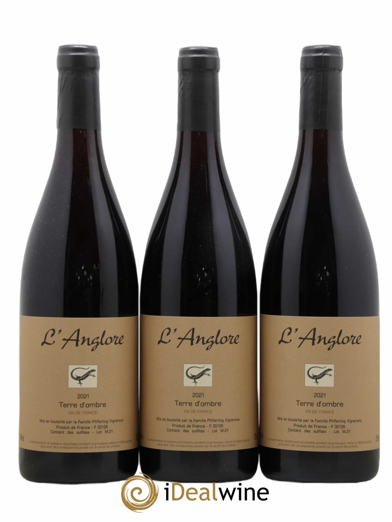 Vin de France Terre d'Ombre L'Anglore 2021 - Lot de 3 bouteilles - 0