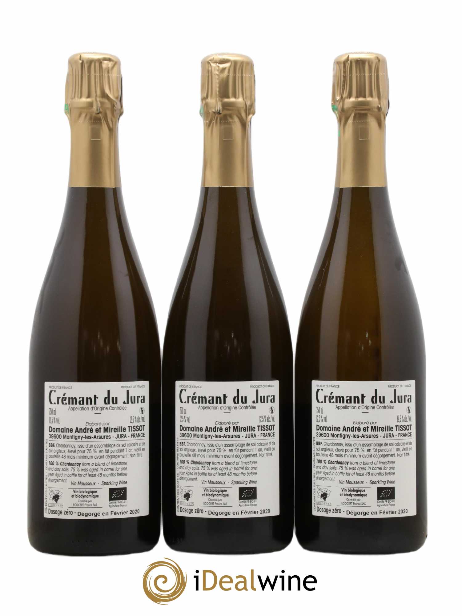 Crémant du Jura BBF Bénédicte et Stéphane Tissot - Lot de 3 bouteilles - 1