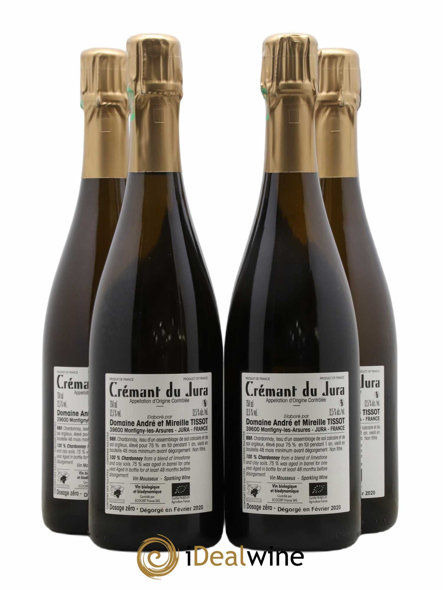 Crémant du Jura BBF Bénédicte et Stéphane Tissot - Lot de 4 bouteilles - 1